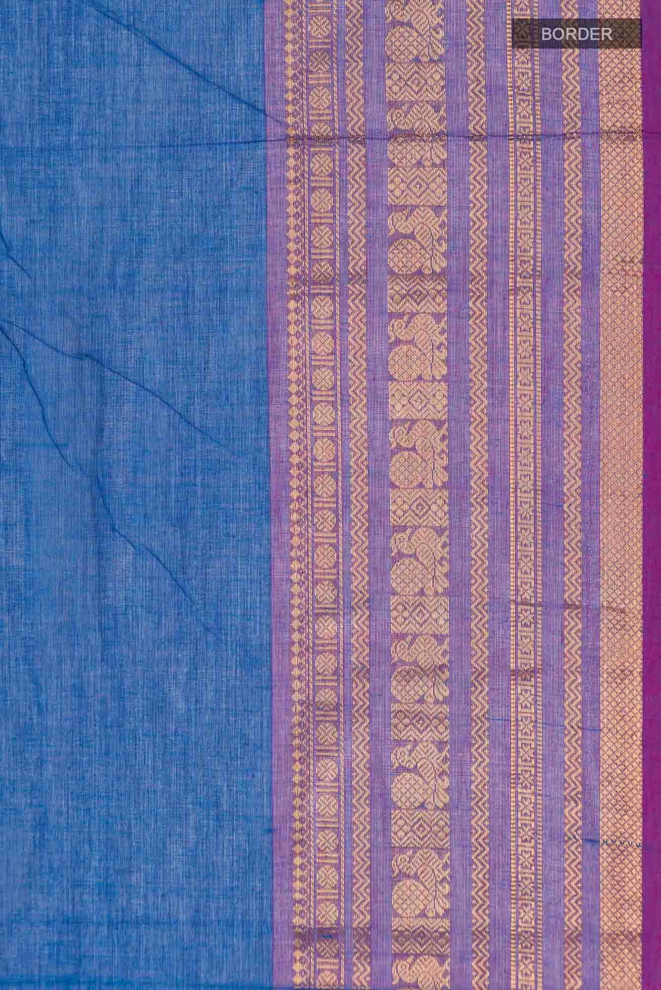 Blue Kanchi Cotton Saree