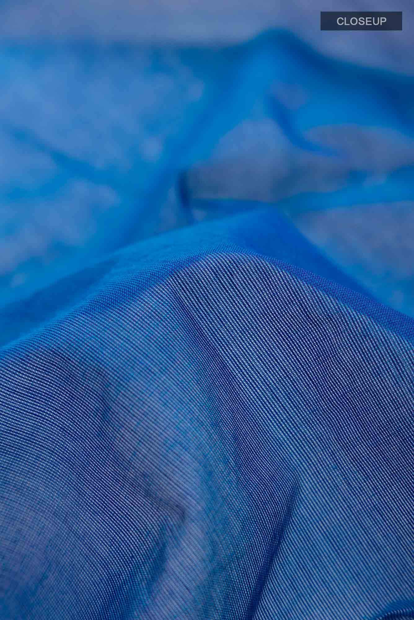 Blue Kanchi Cotton Saree