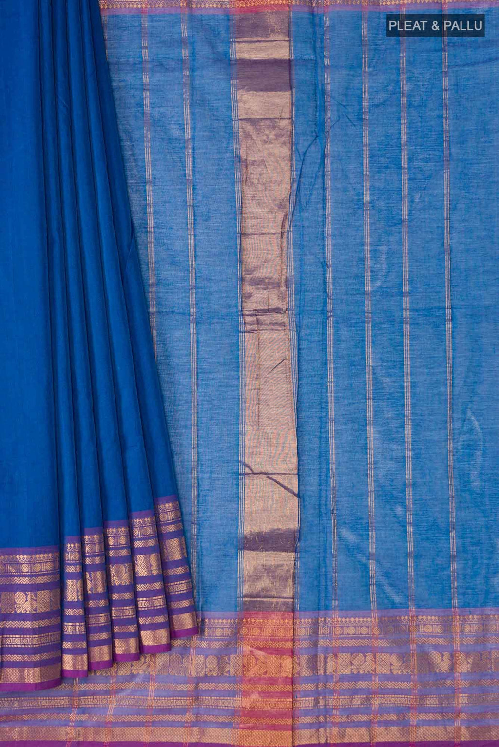 Blue Kanchi Cotton Saree