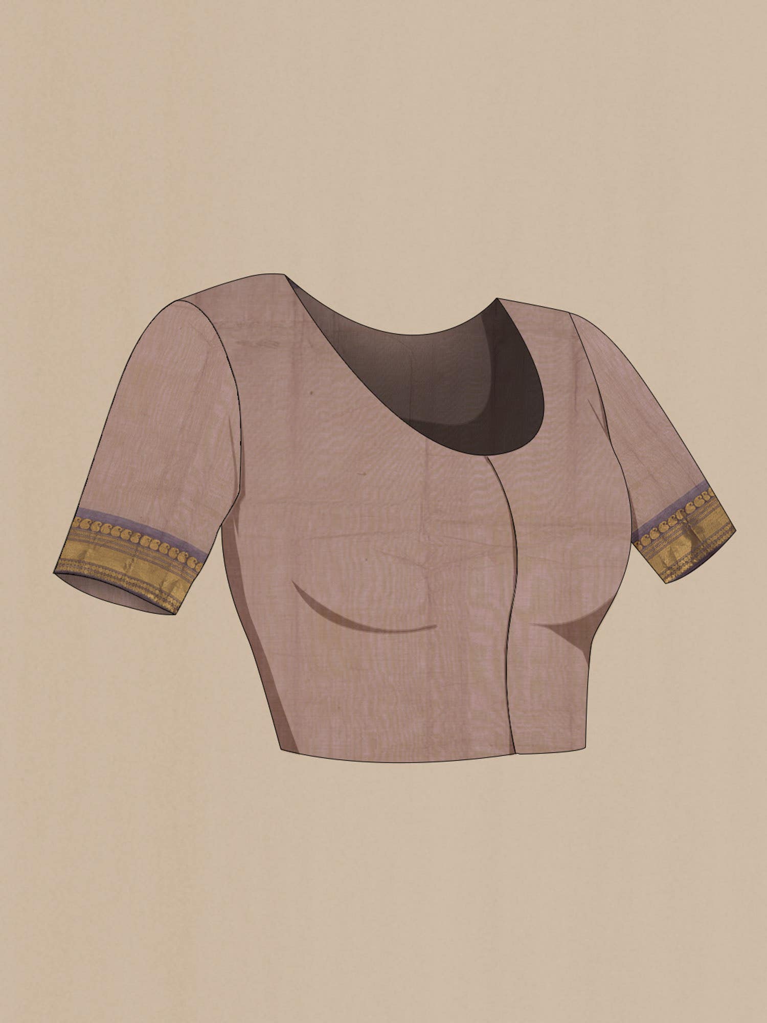 Brown Kanchi Cotton Saree