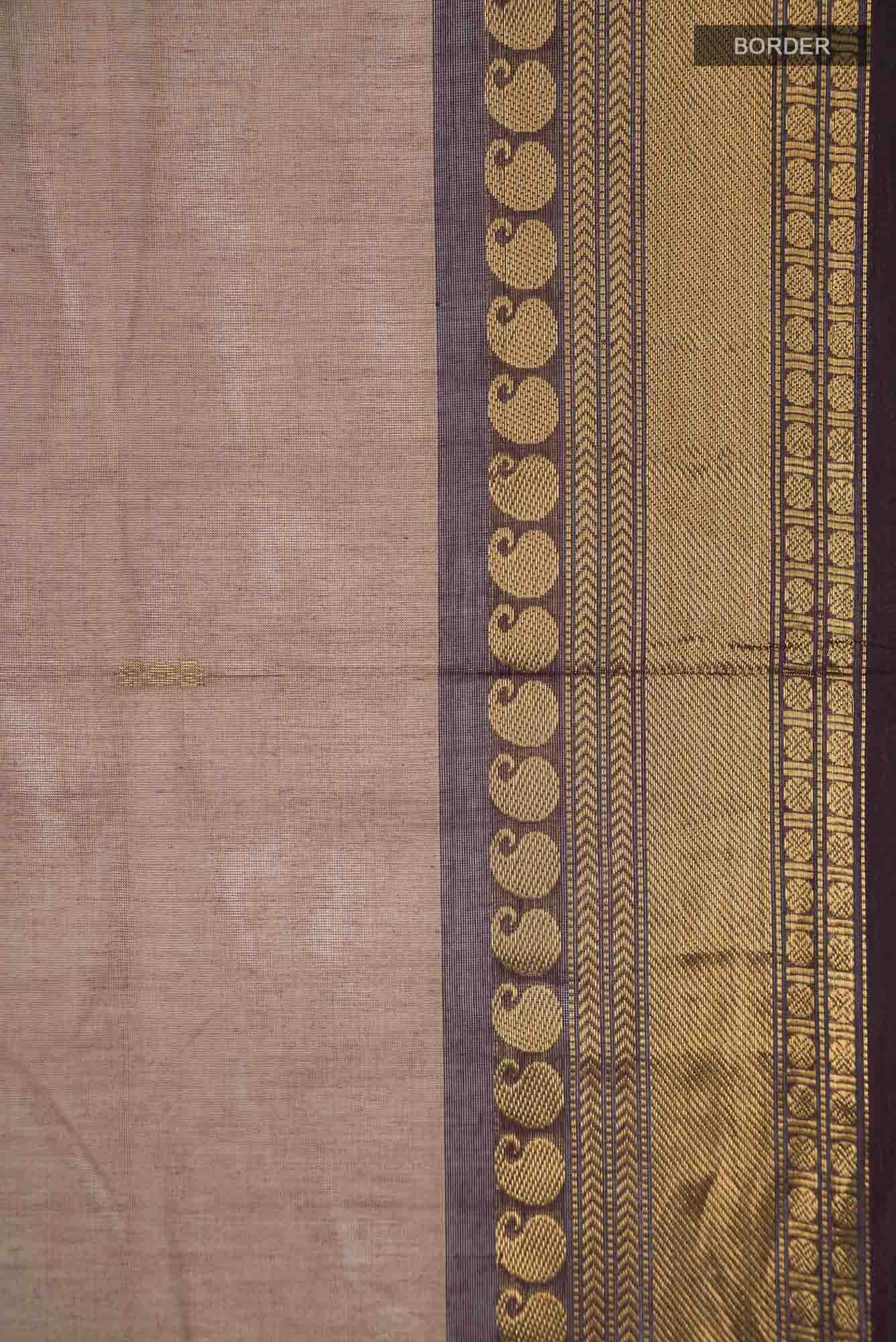 Brown Kanchi Cotton Saree