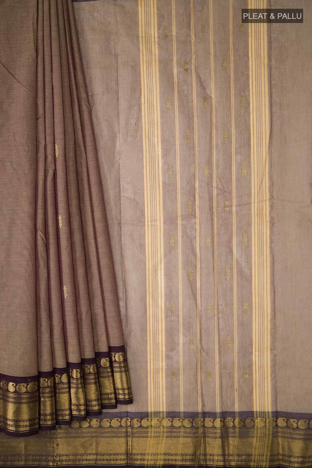 Brown Kanchi Cotton Saree