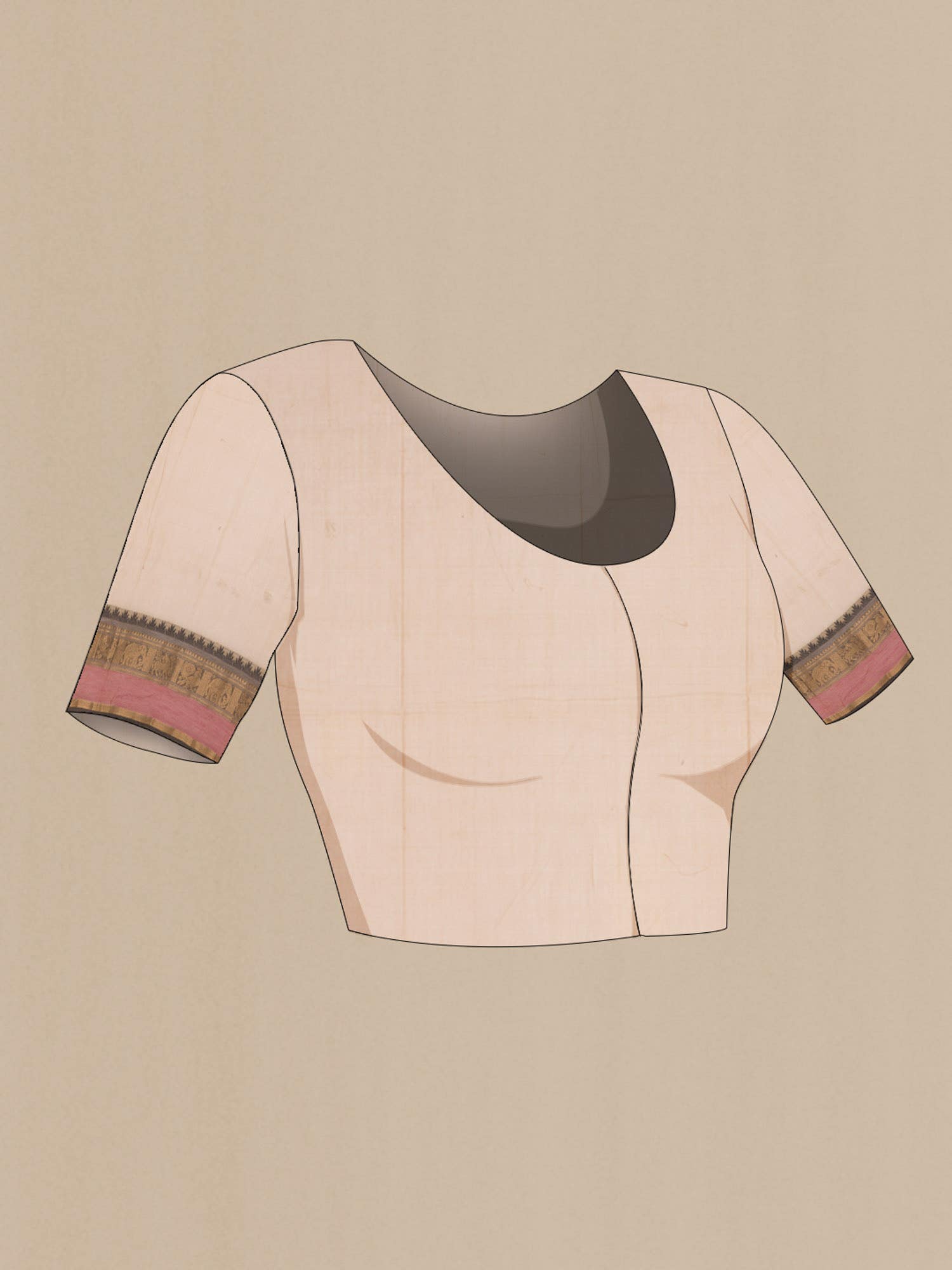 Beige Kanchi Cotton Saree