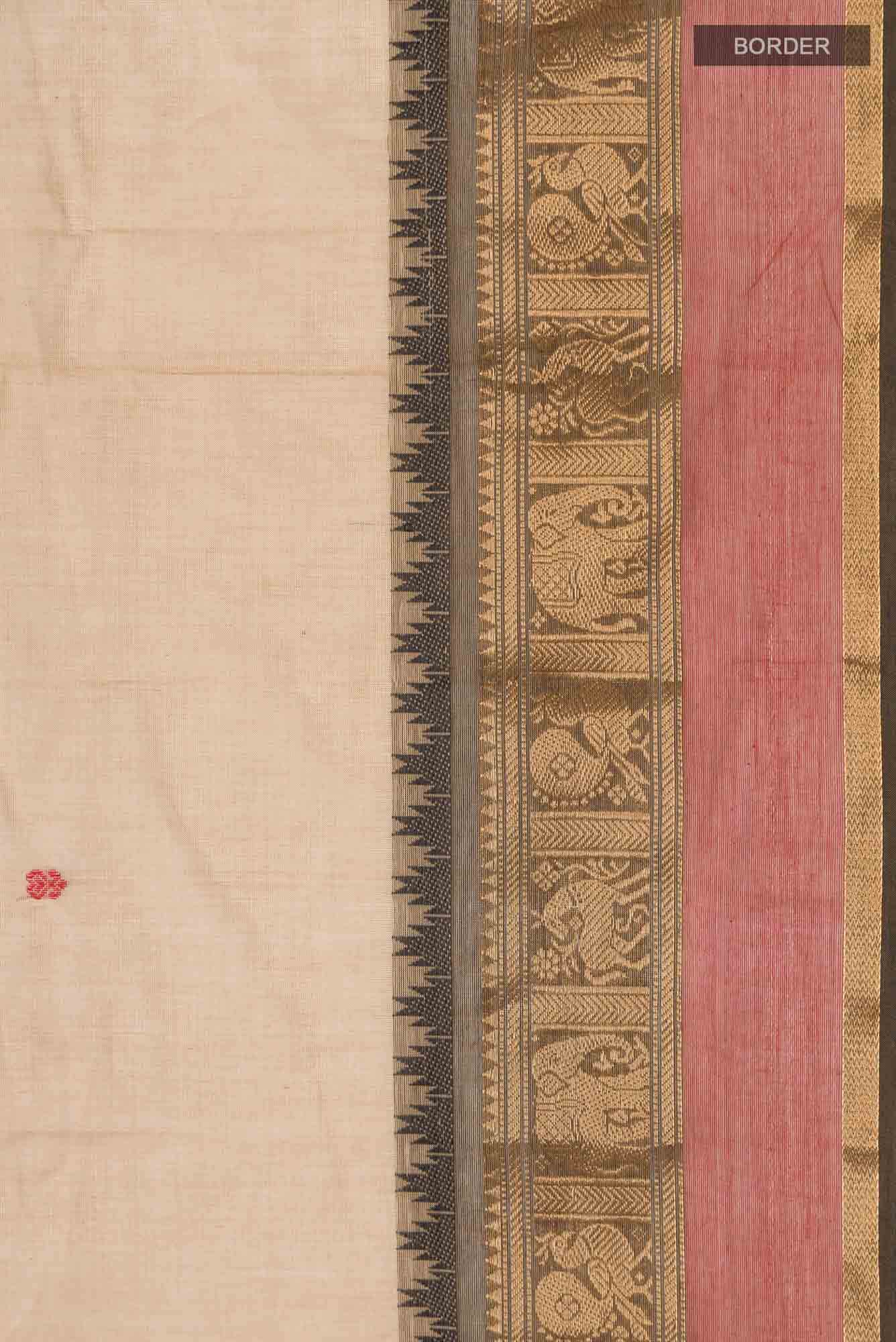 Beige Kanchi Cotton Saree