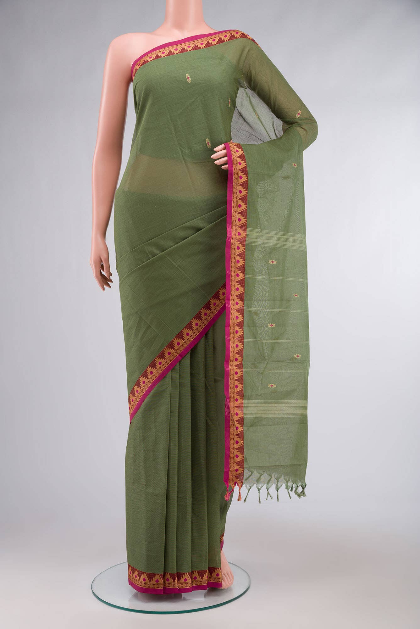 Green Kanchi Cotton Saree