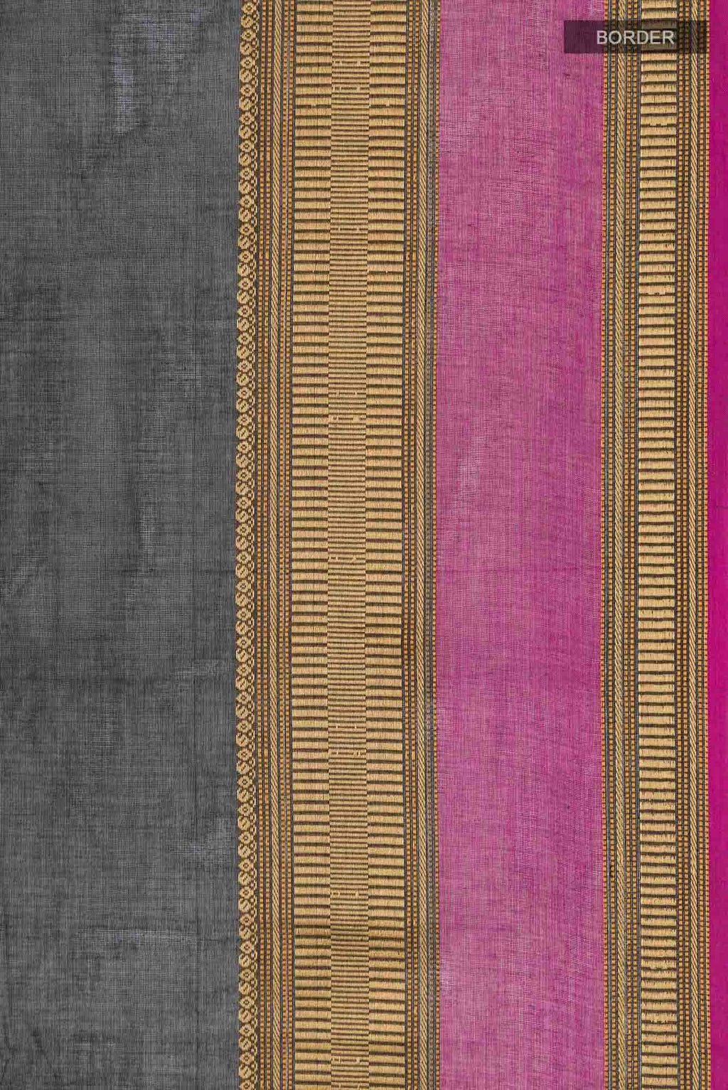 Black Kanchi Cotton Saree