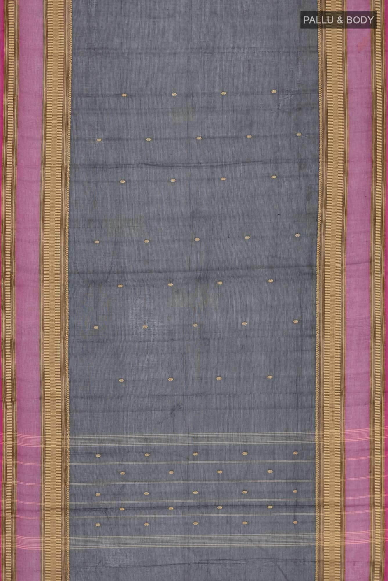 Black Kanchi Cotton Saree