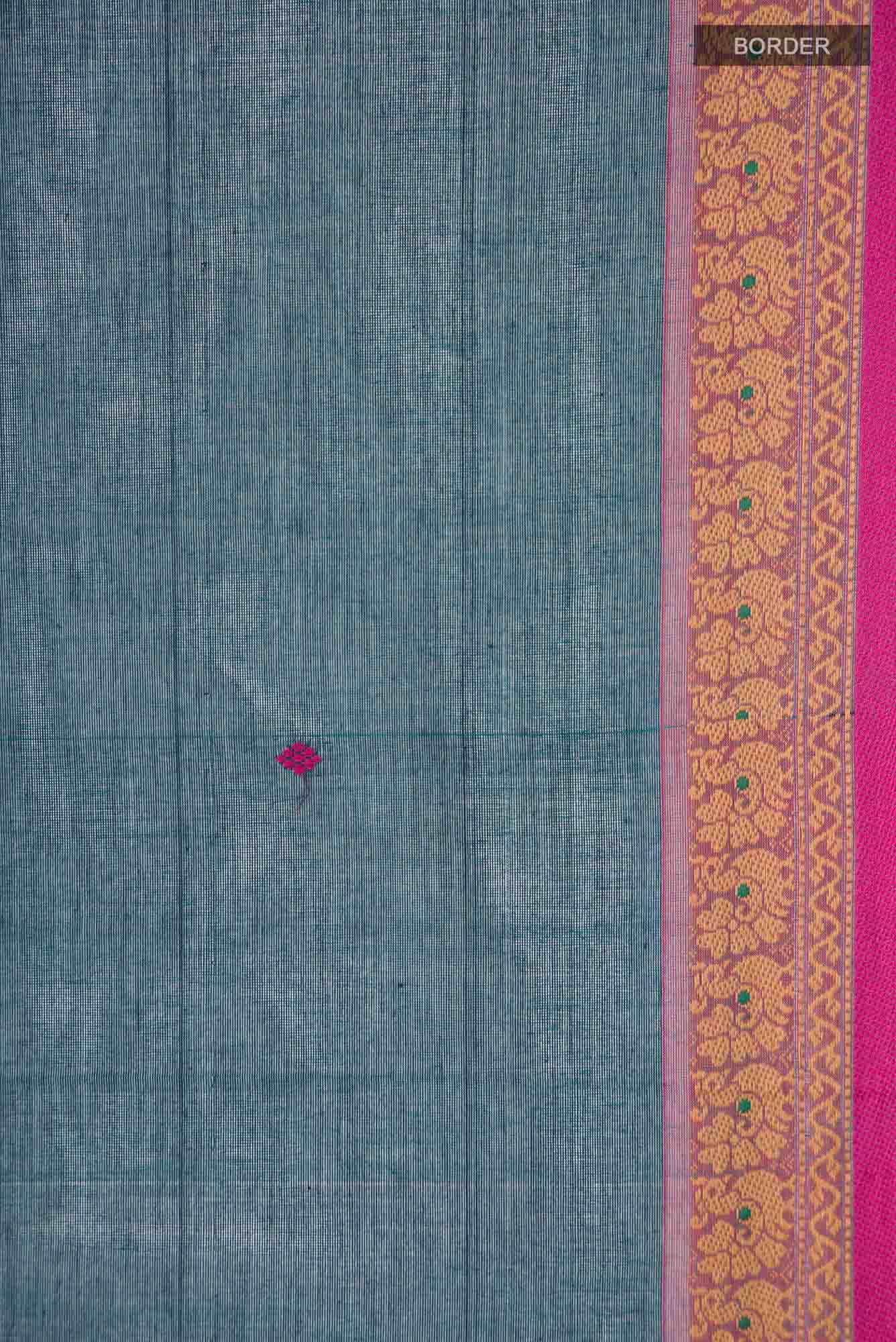 Blue Kanchi Cotton Saree