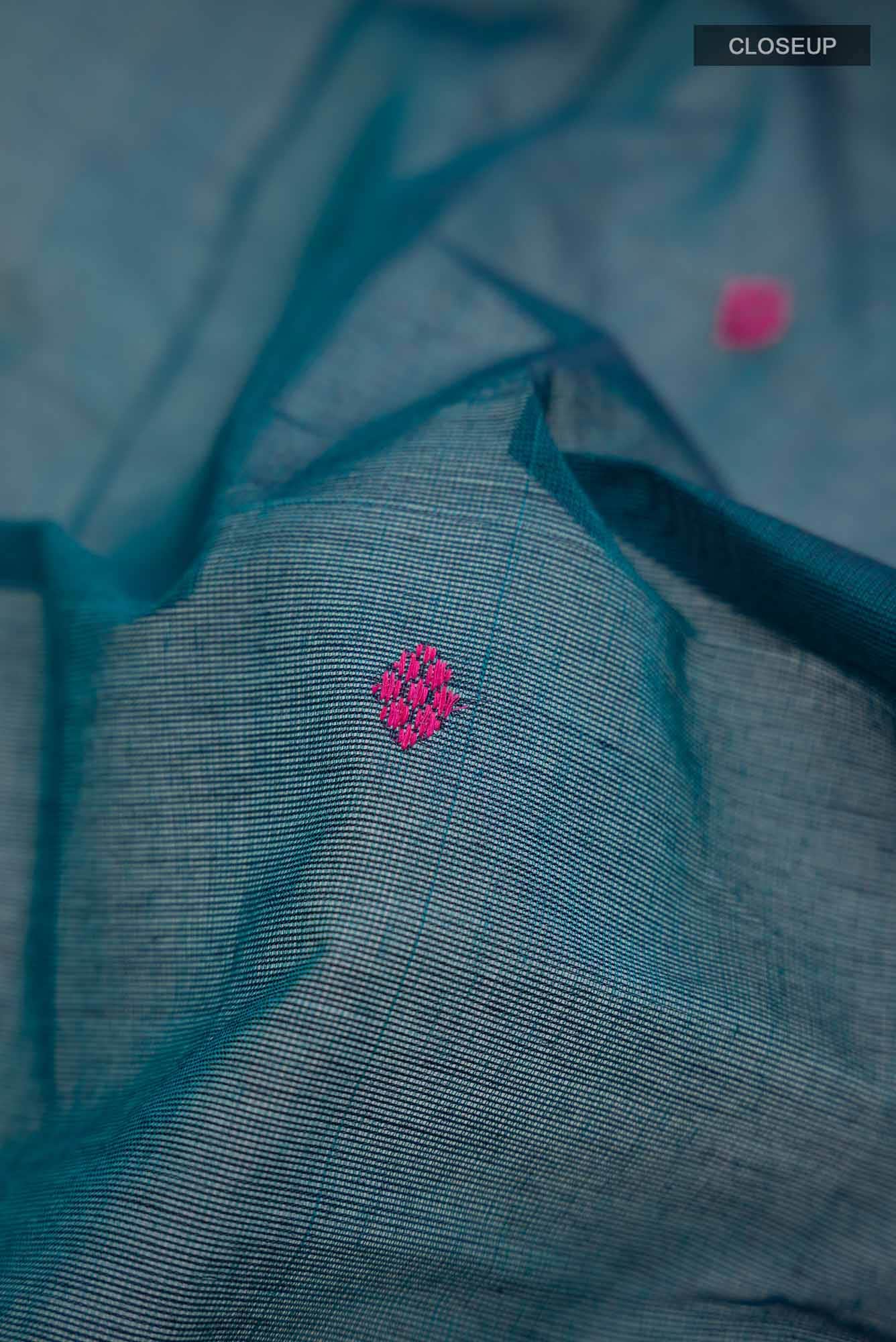 Blue Kanchi Cotton Saree