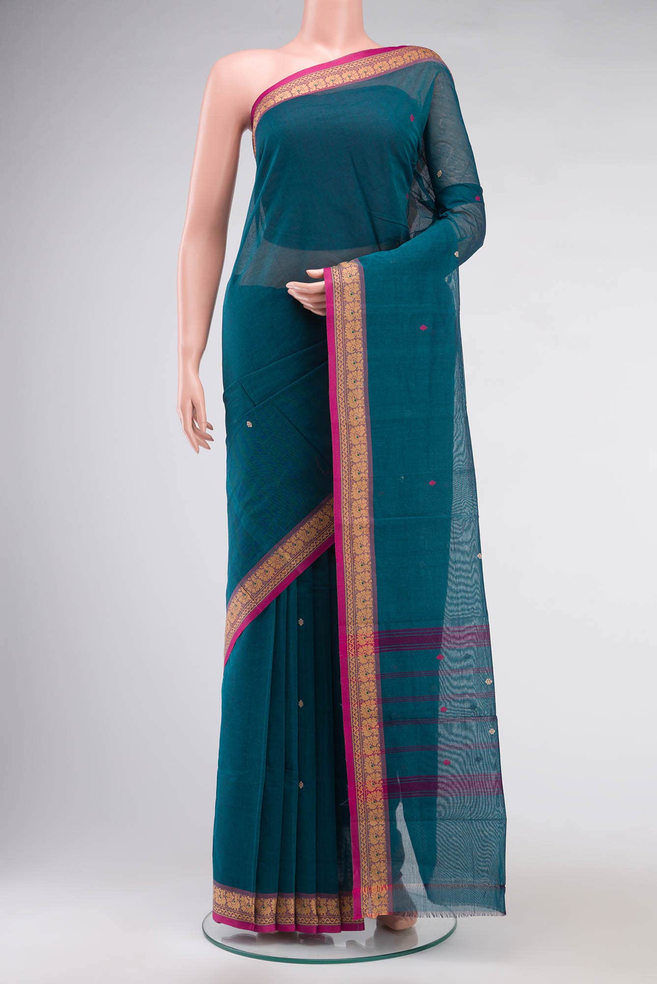 Blue Kanchi Cotton Saree