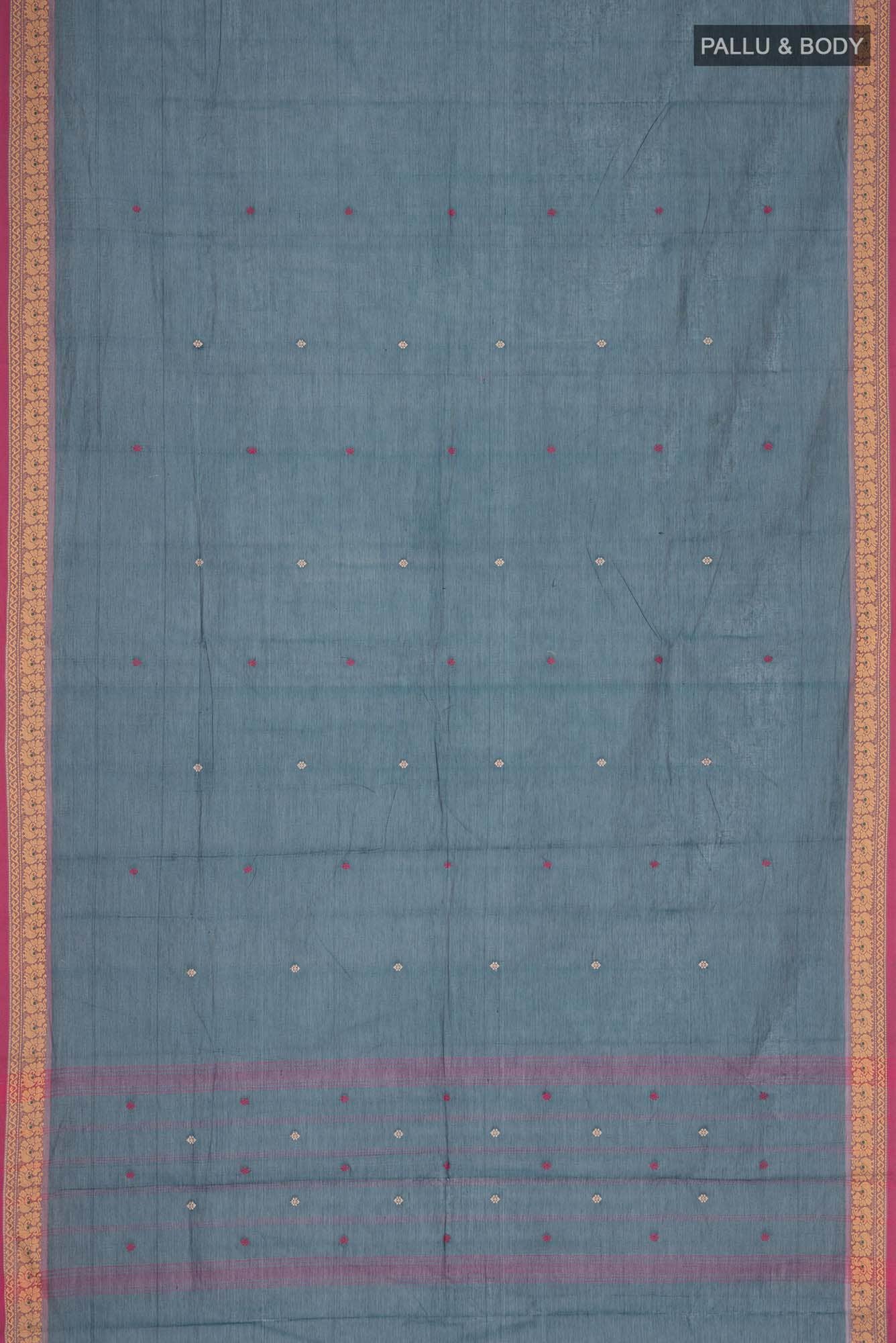 Blue Kanchi Cotton Saree