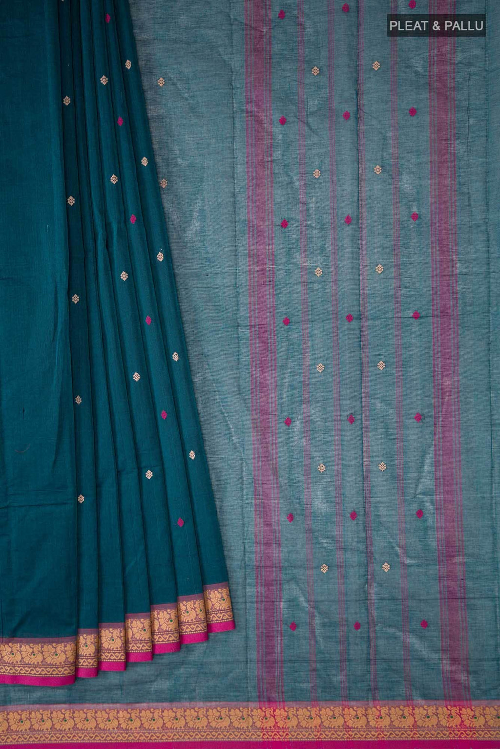 Blue Kanchi Cotton Saree