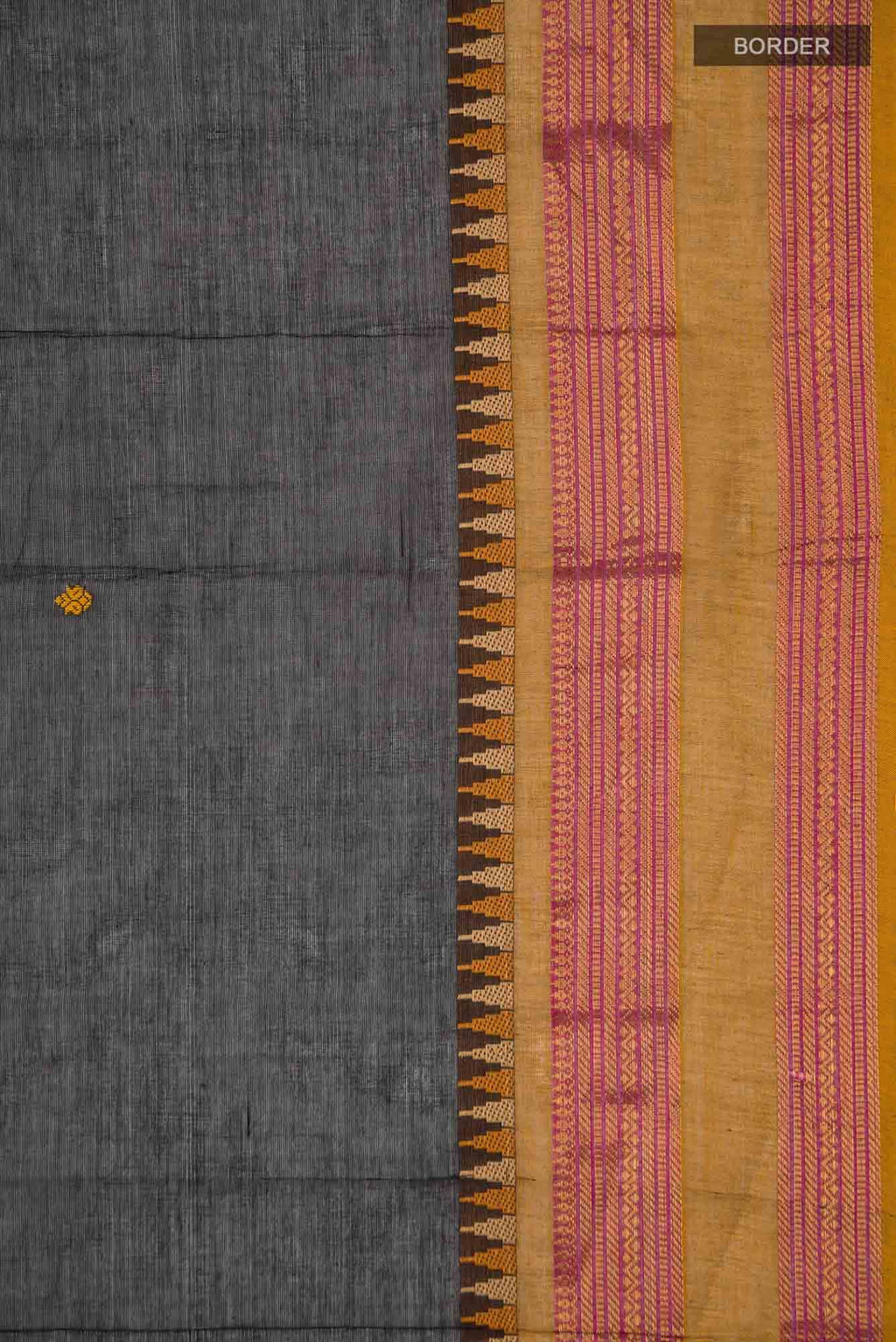 Black Kanchi Cotton Saree