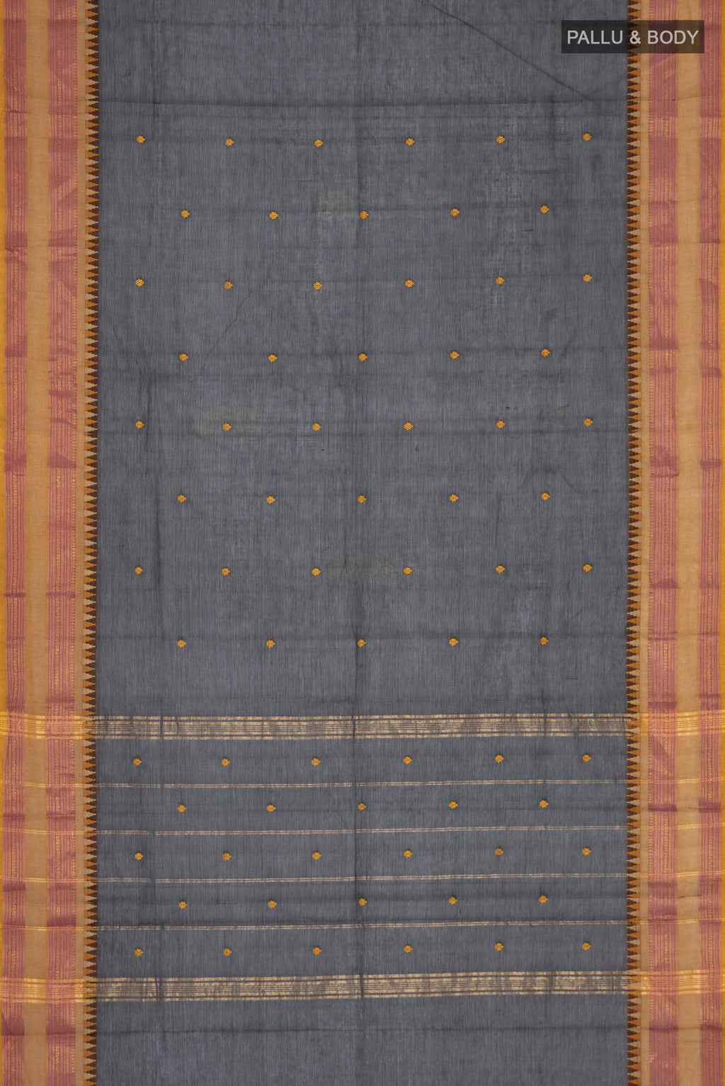 Black Kanchi Cotton Saree