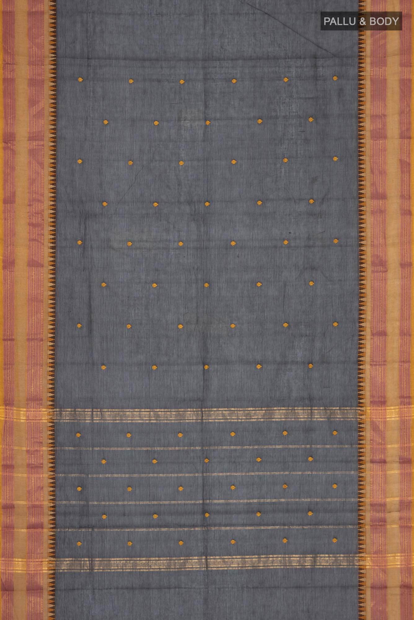 Black Kanchi Cotton Saree