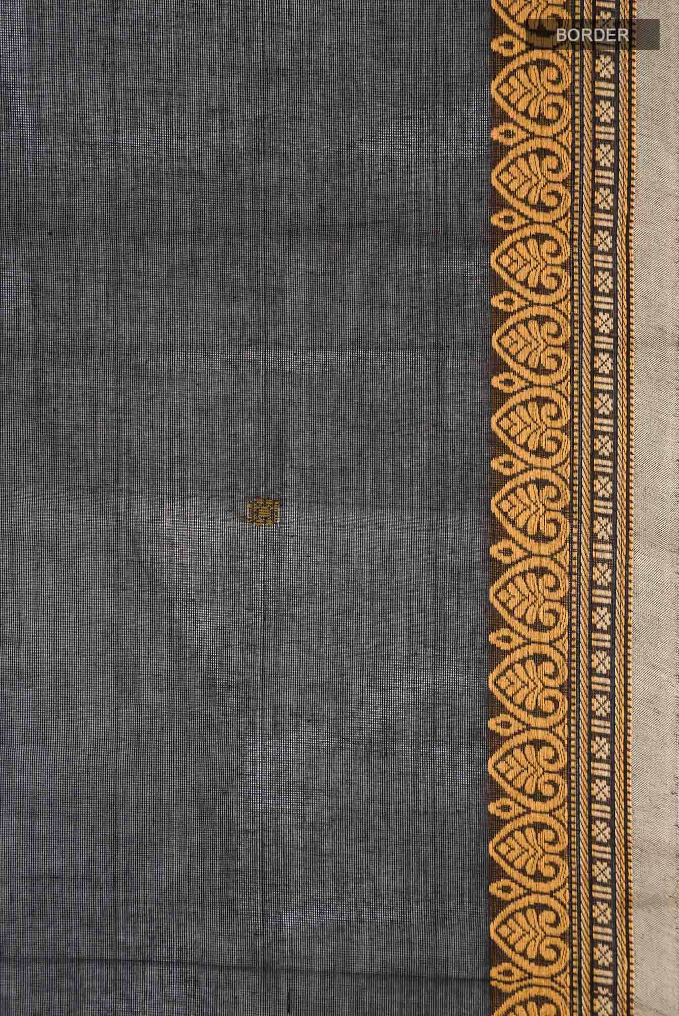 Black Kanchi Cotton Saree