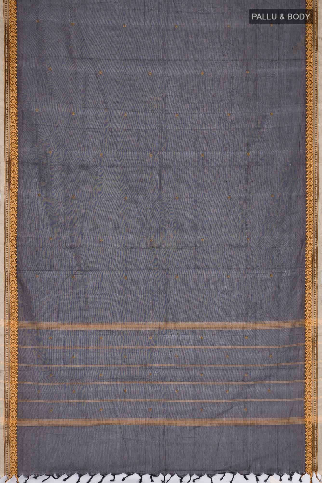 Black Kanchi Cotton Saree