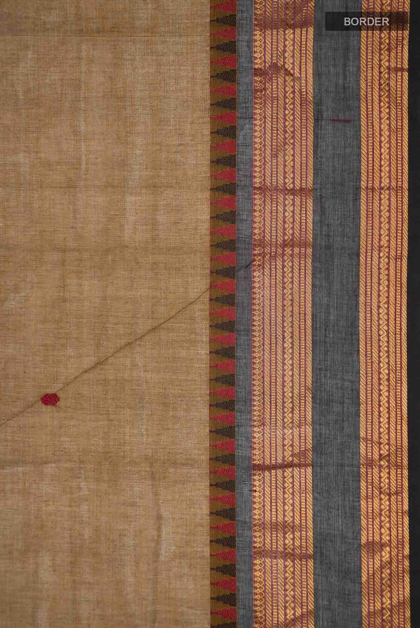 Brown Kanchi Cotton Saree