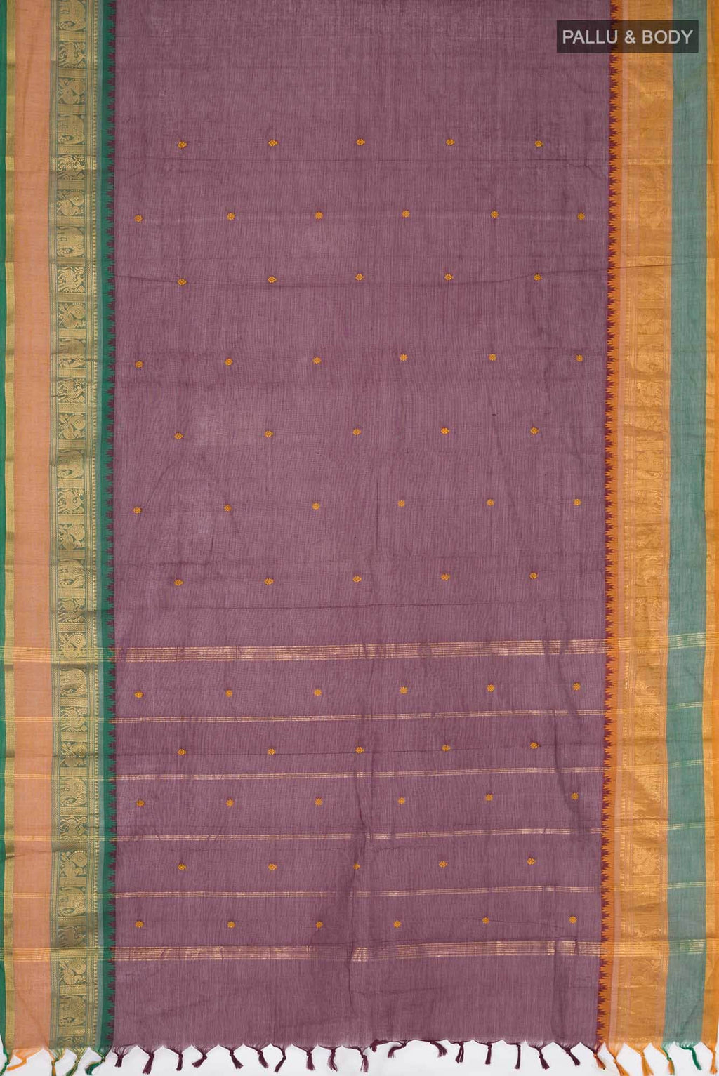 Brown Kanchi Cotton Saree