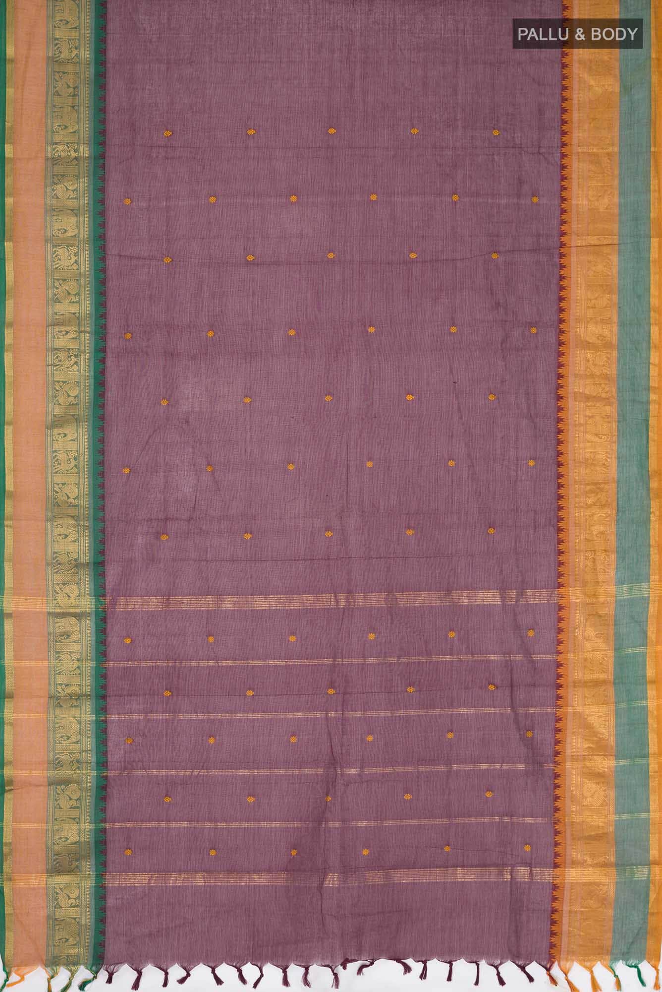 Brown Kanchi Cotton Saree