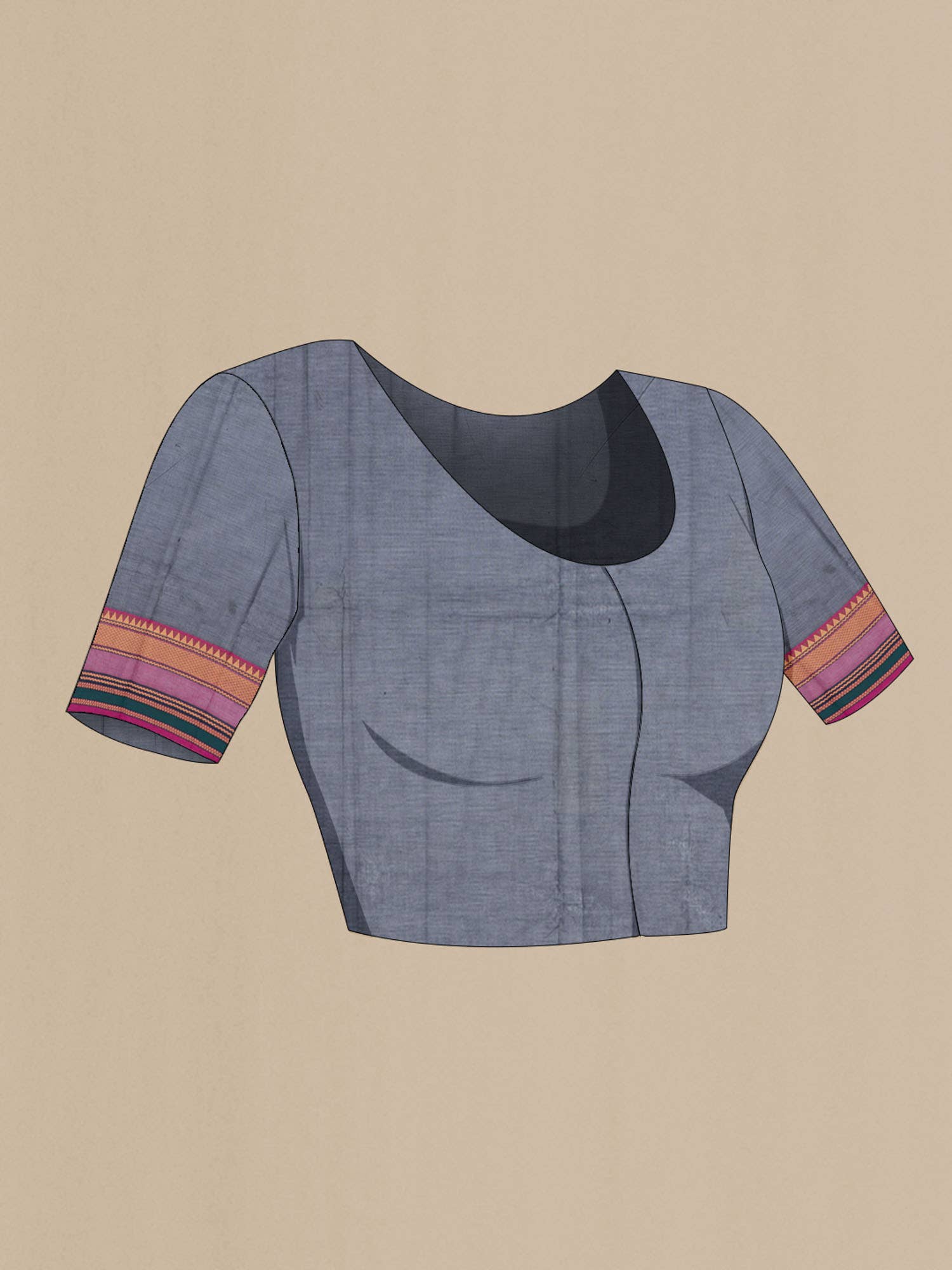 Navy Blue Kanchi Cotton Saree