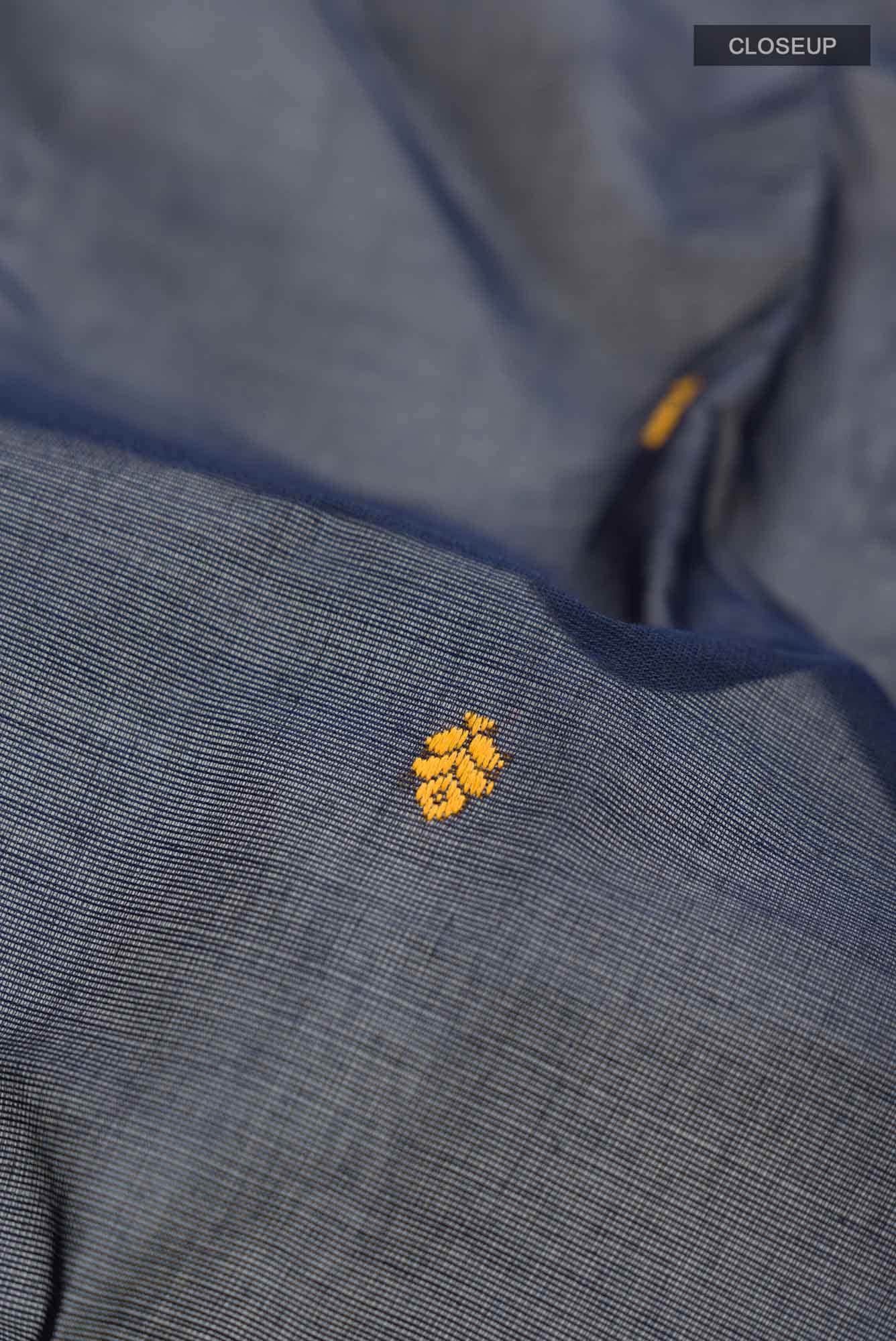 Navy Blue Kanchi Cotton Saree