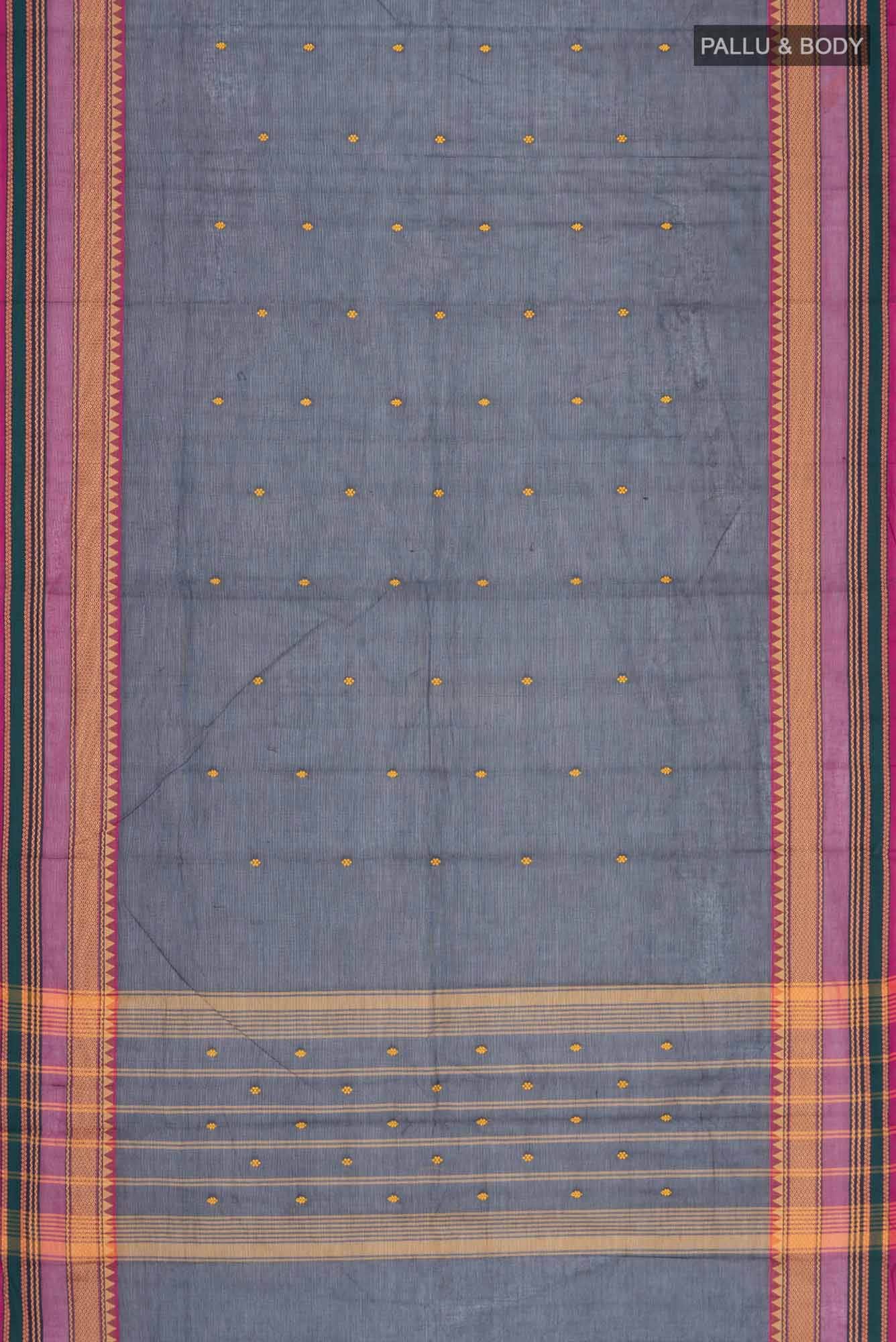 Navy Blue Kanchi Cotton Saree