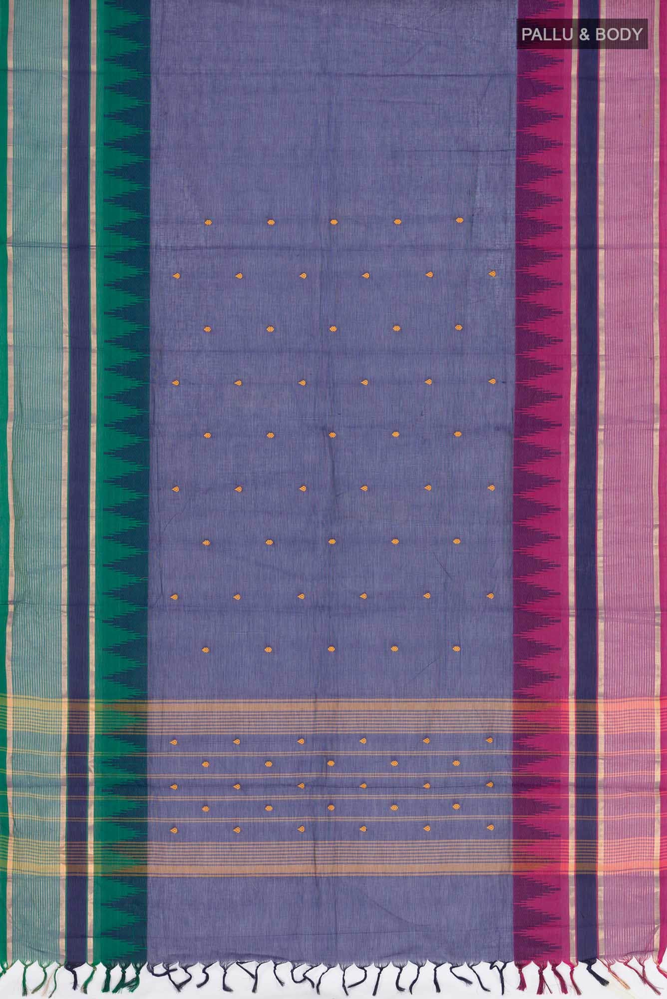 Blue Kanchi Cotton Saree
