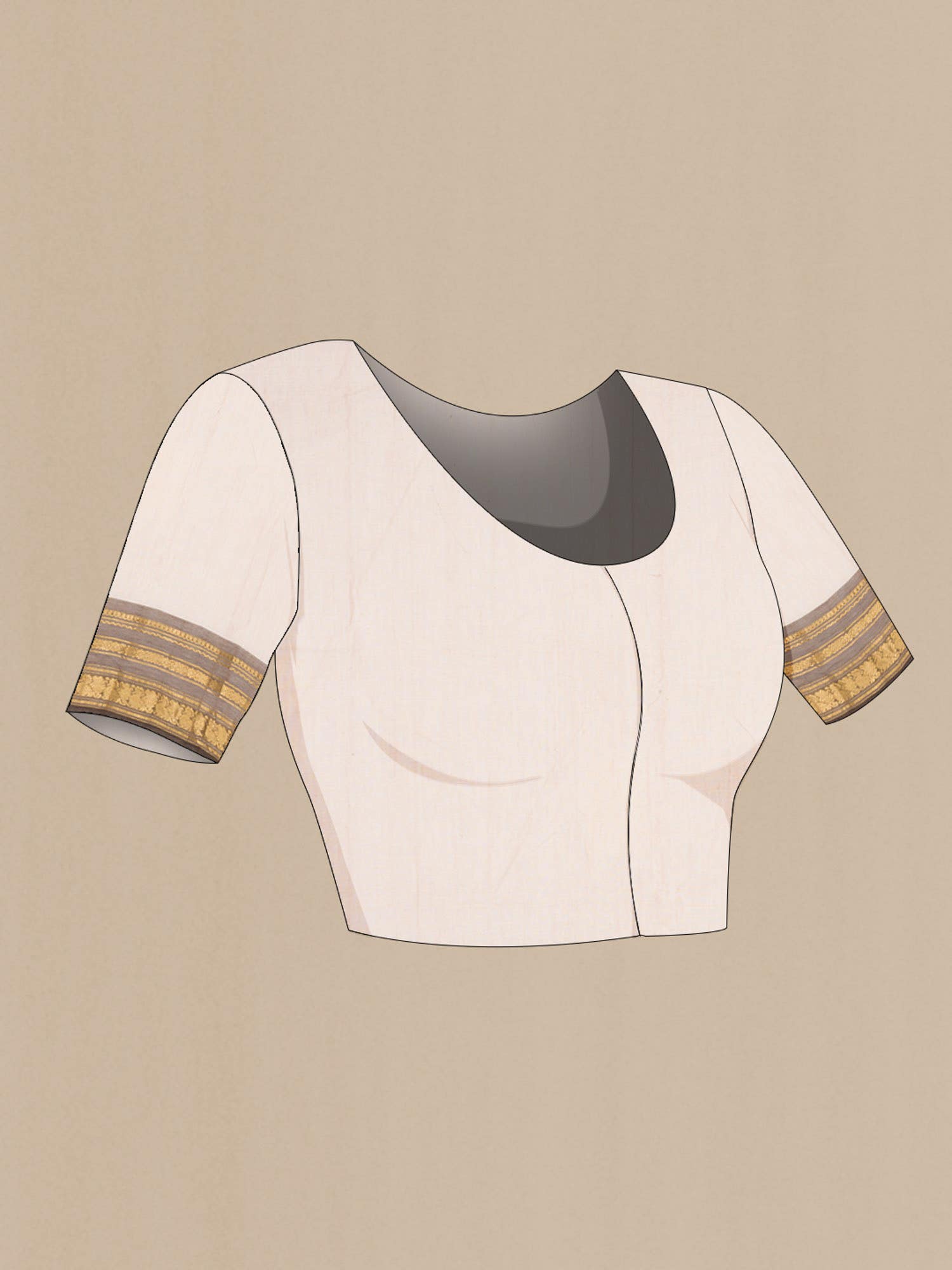 Beige Kanchi Cotton Saree