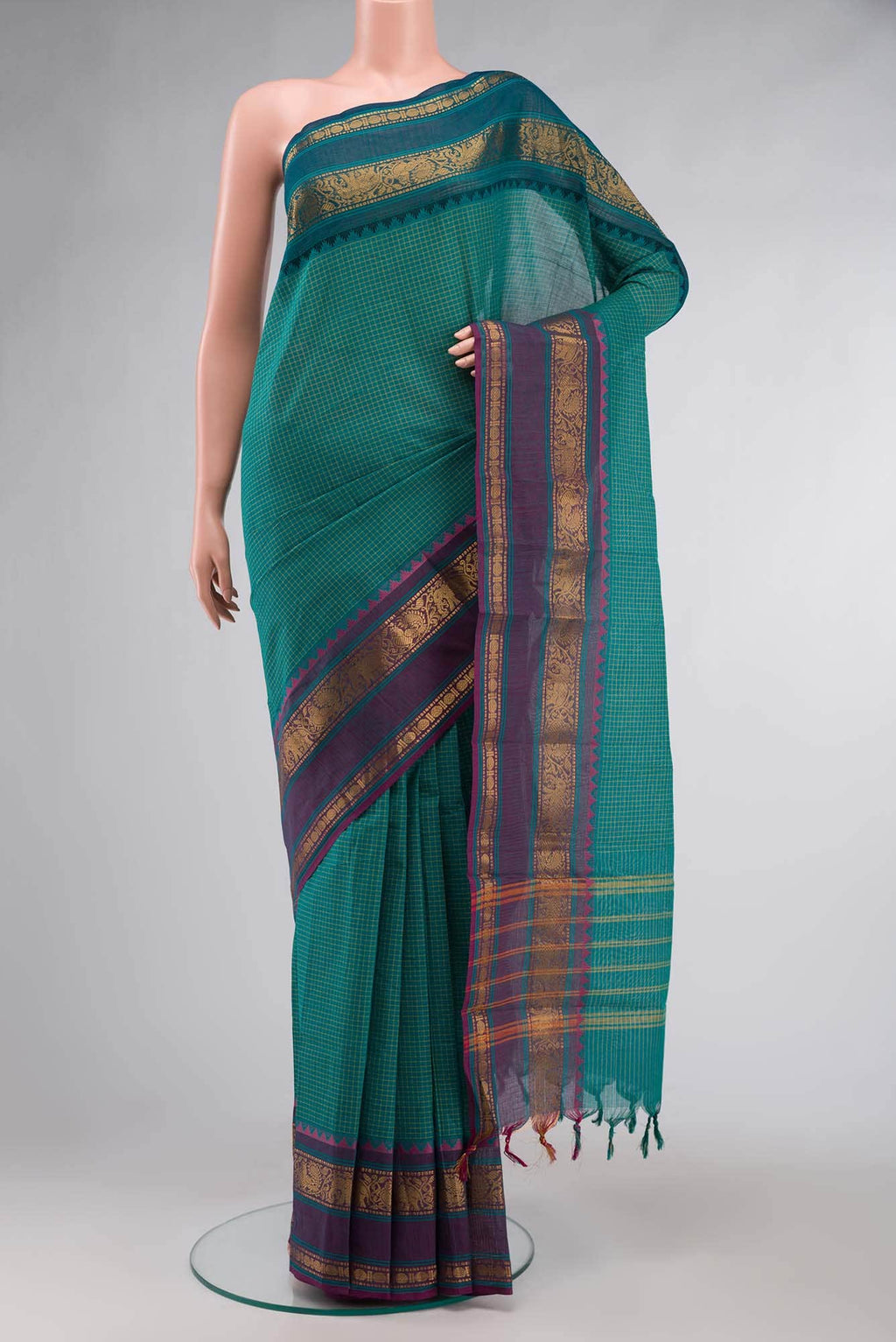 Green Kanchi Cotton Saree