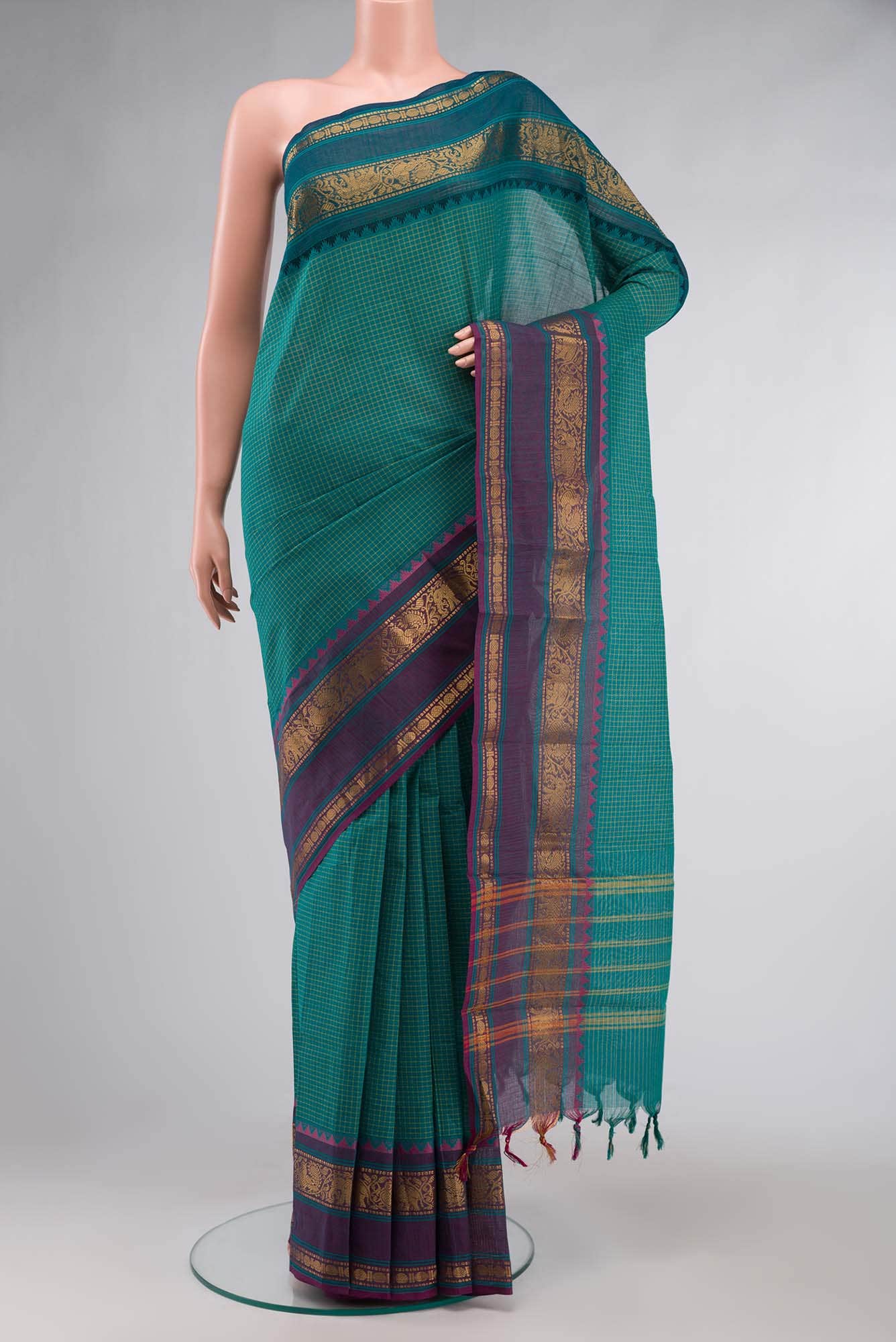 Green Kanchi Cotton Saree