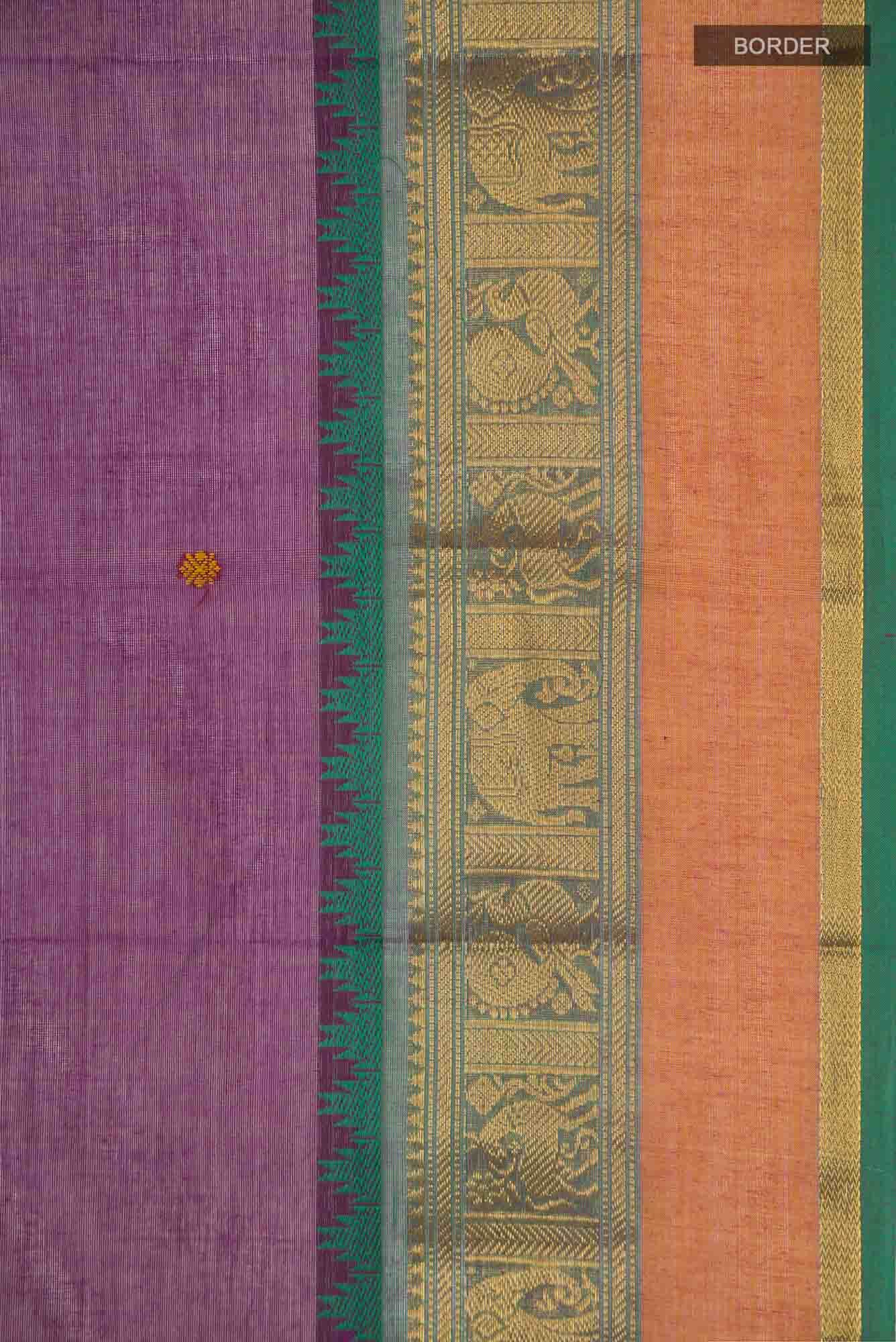 Magenta Kanchi Cotton Saree