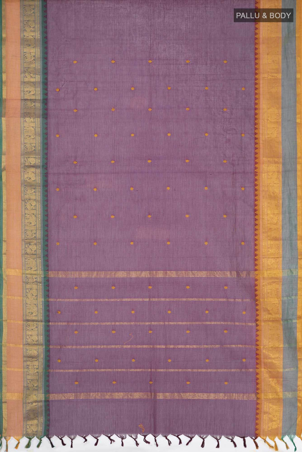 Magenta Kanchi Cotton Saree