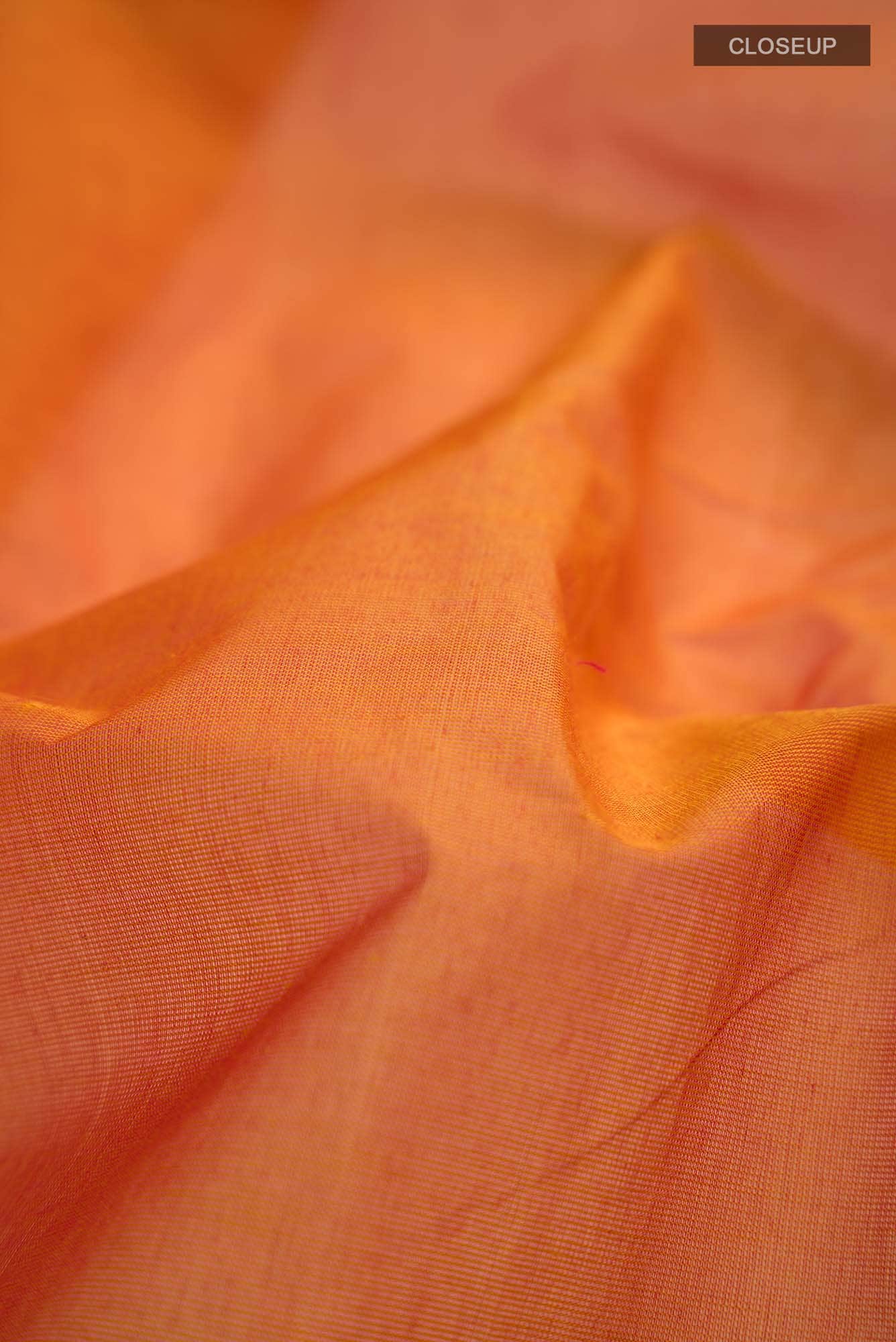 Orange Kanchi Cotton Saree