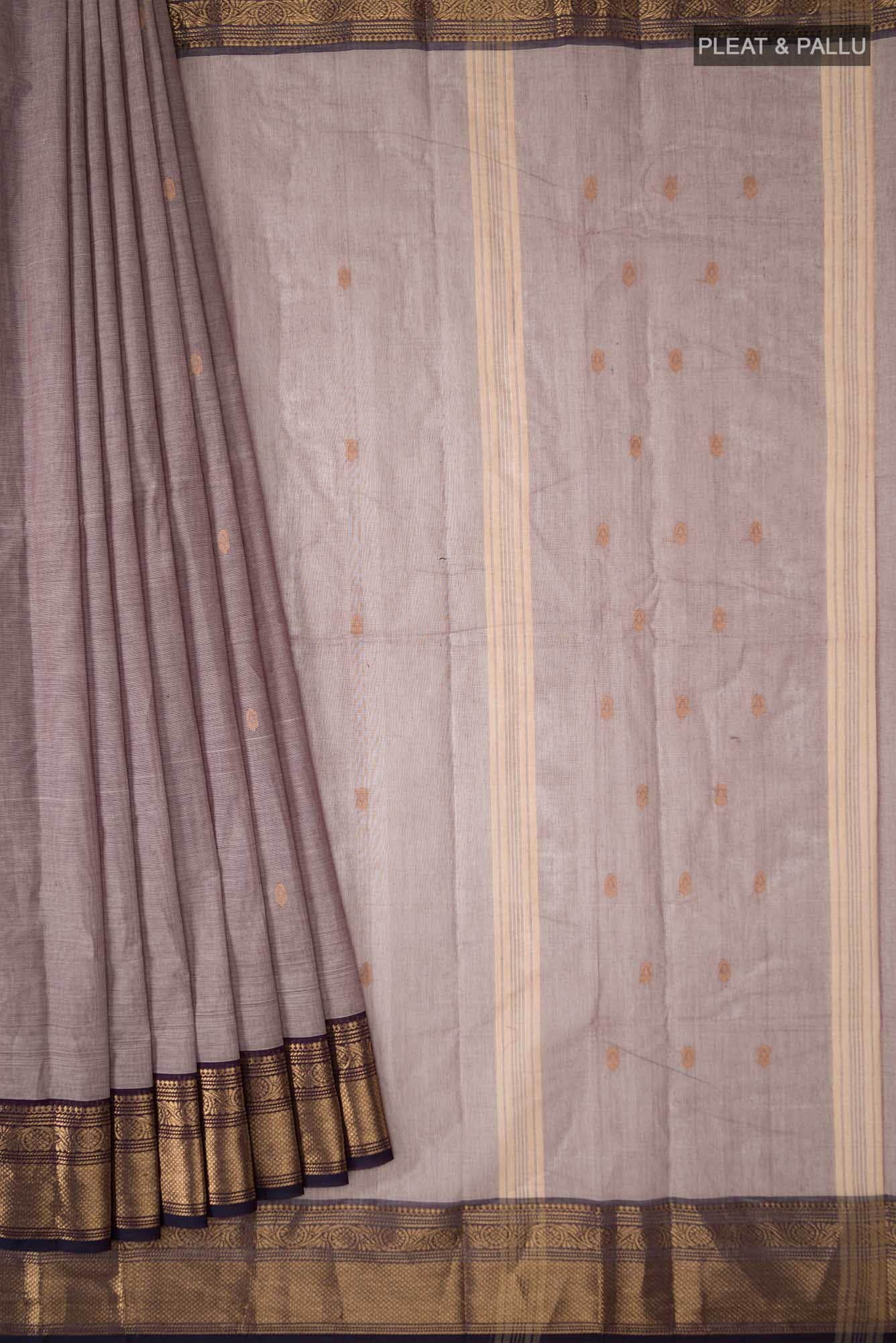 Brown Kanchi Cotton Saree