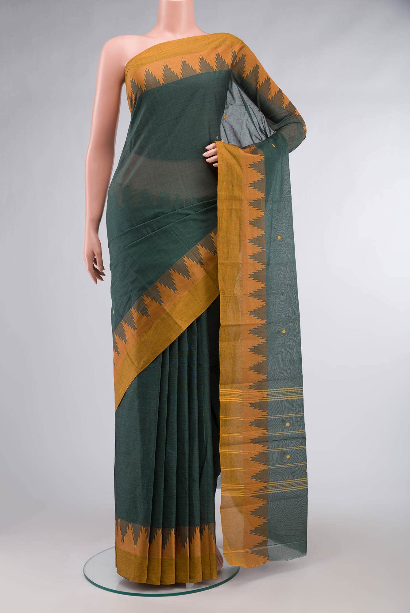 Green Kanchi Cotton Saree