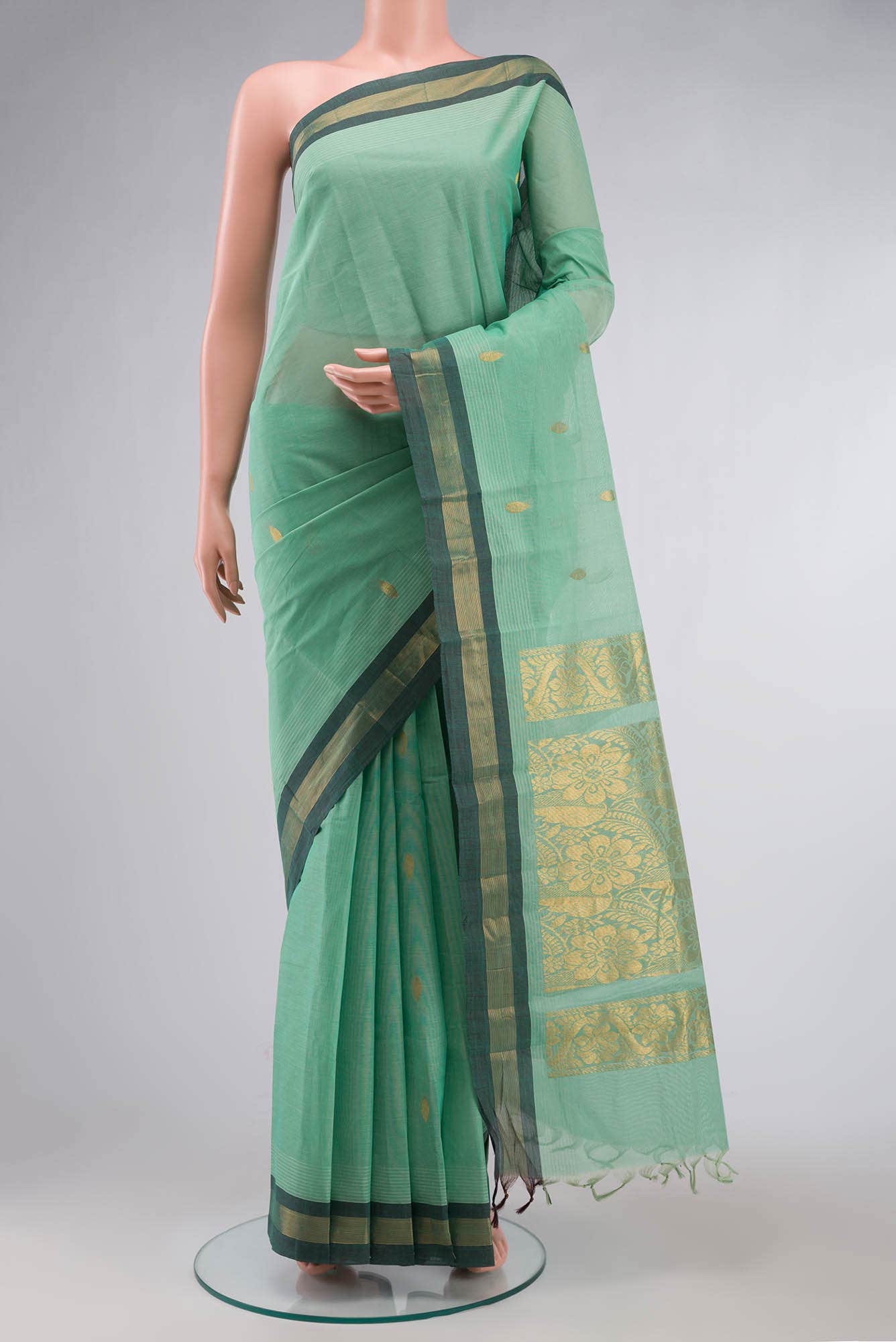 Green Kanchi Cotton Saree
