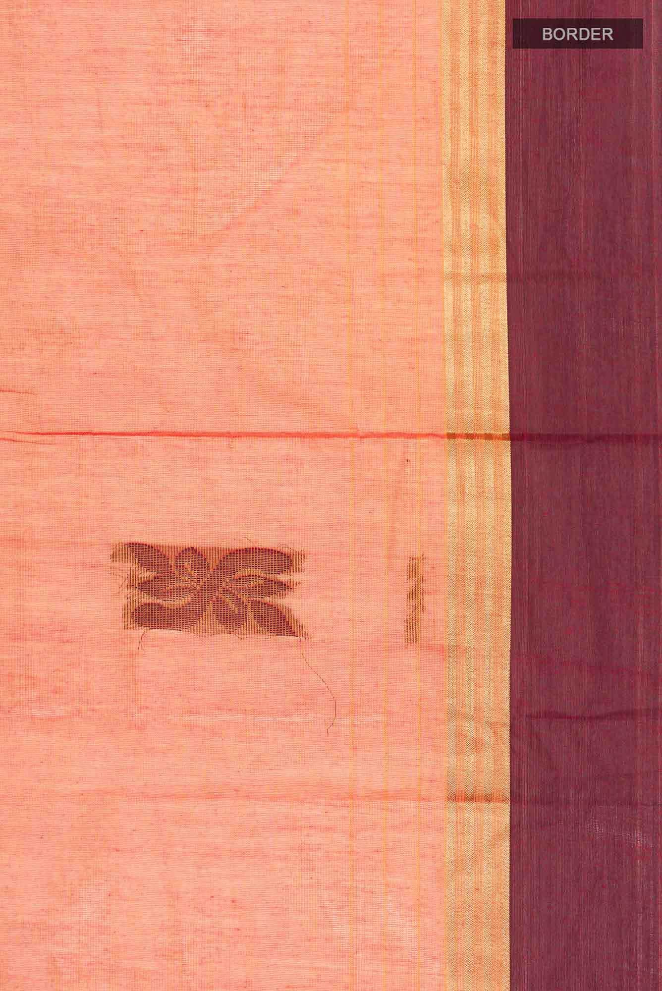 Orange Kanchi Cotton Saree