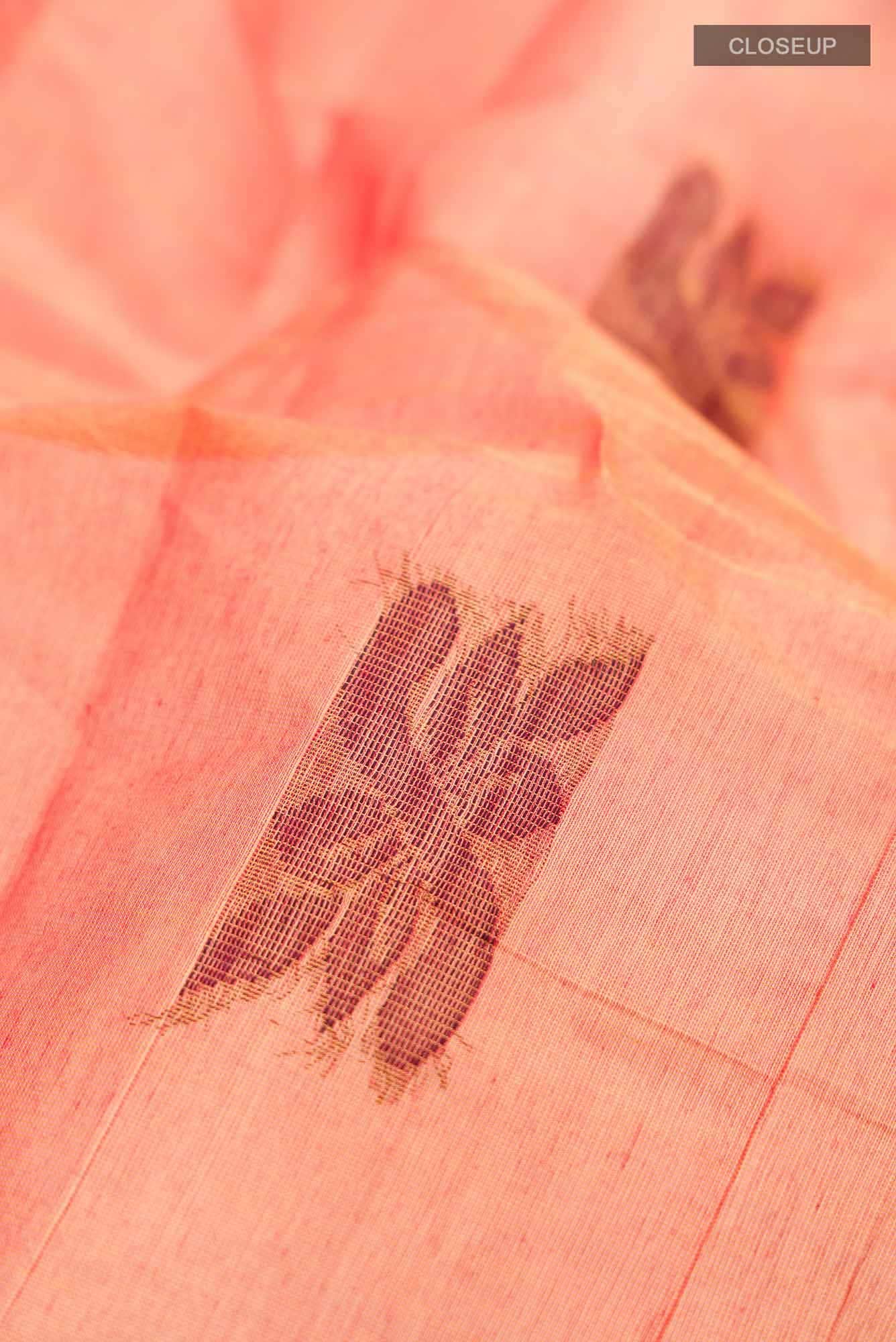 Orange Kanchi Cotton Saree