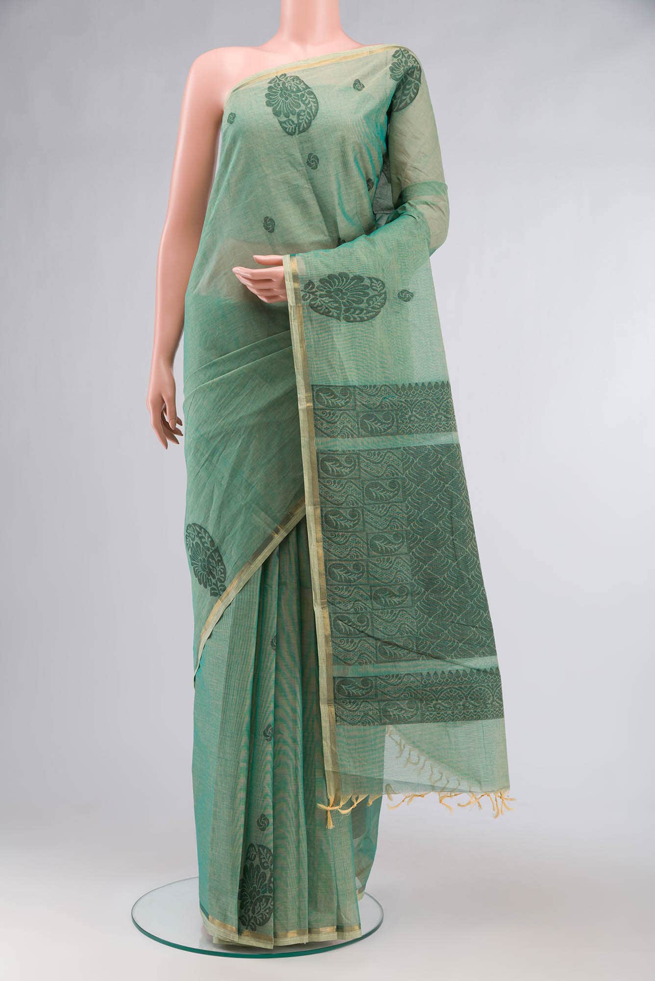 Green Kanchi Cotton Saree