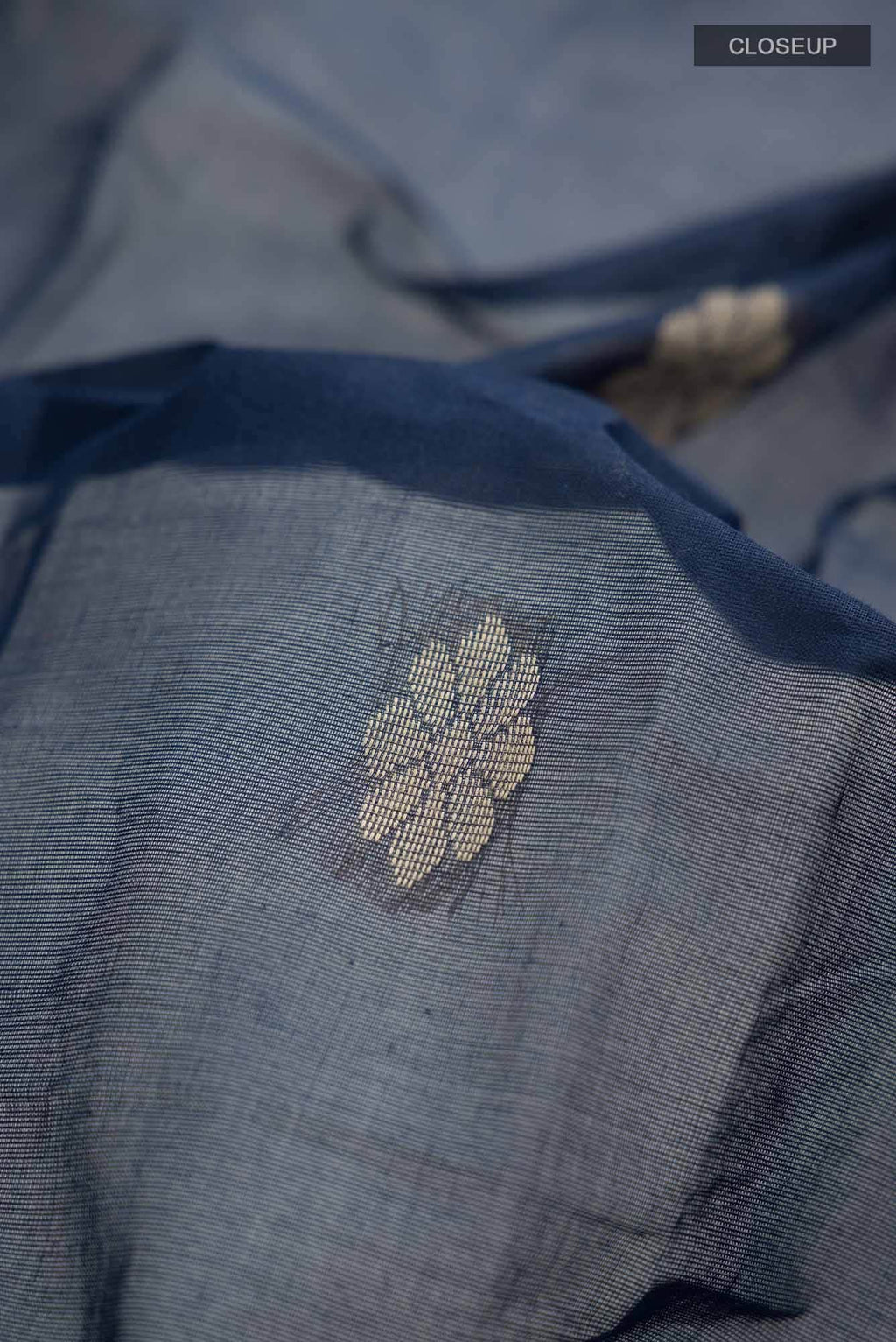 Navy Blue Kanchi Cotton Saree