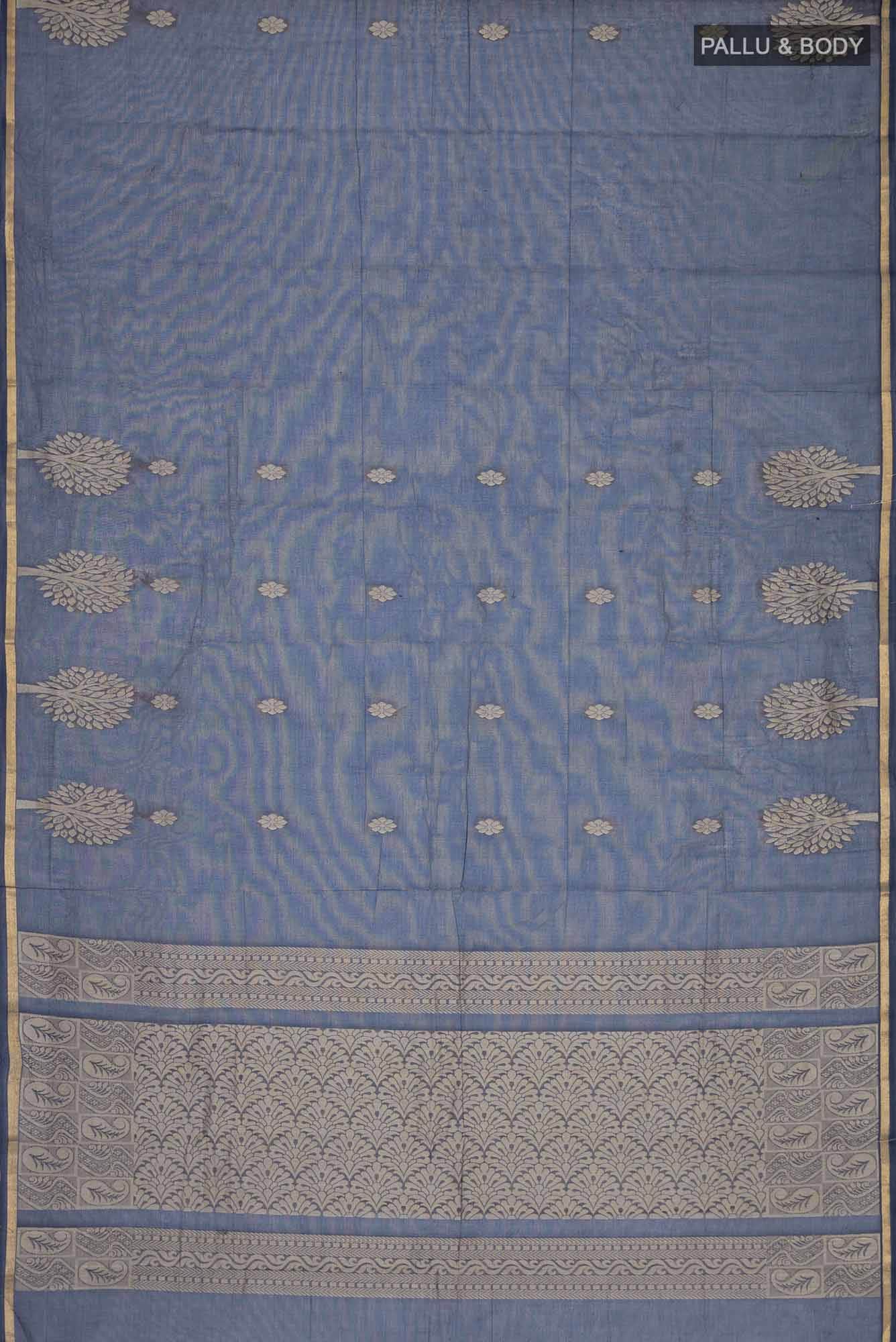 Navy Blue Kanchi Cotton Saree