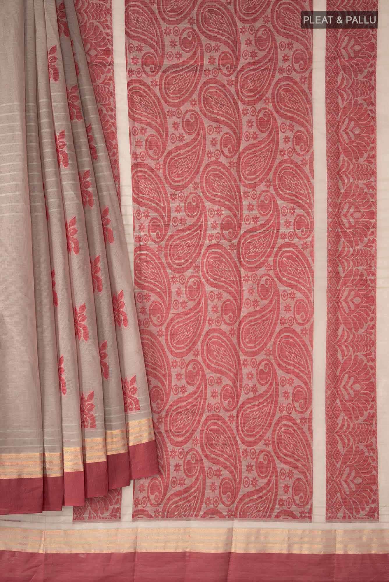 Beige Kanchi Cotton Saree