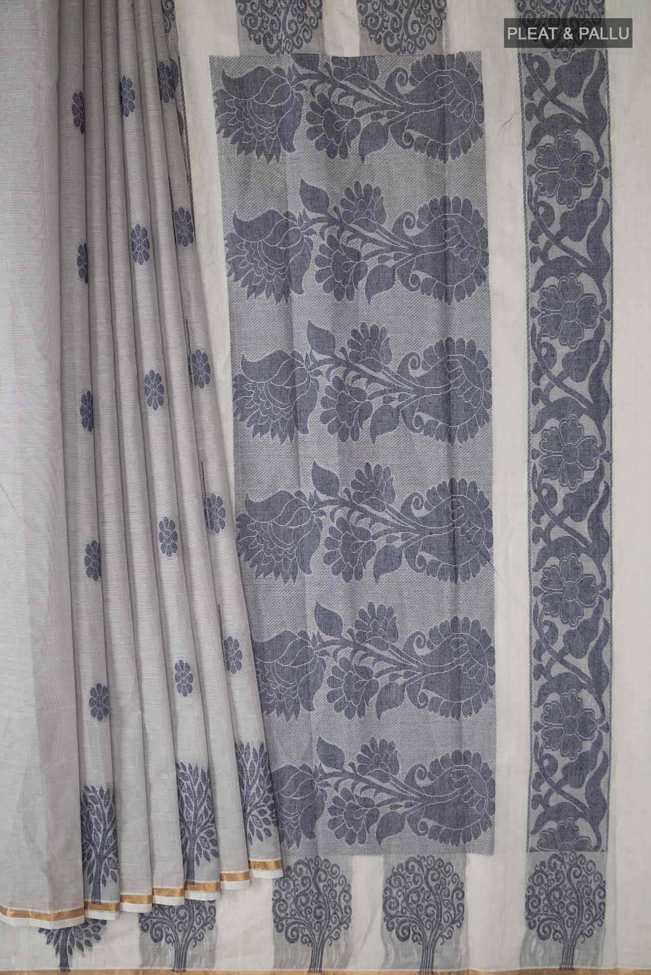 Grey Kanchi Cotton Saree