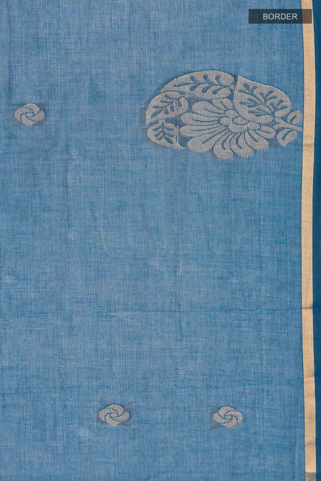 Blue Kanchi Cotton Saree
