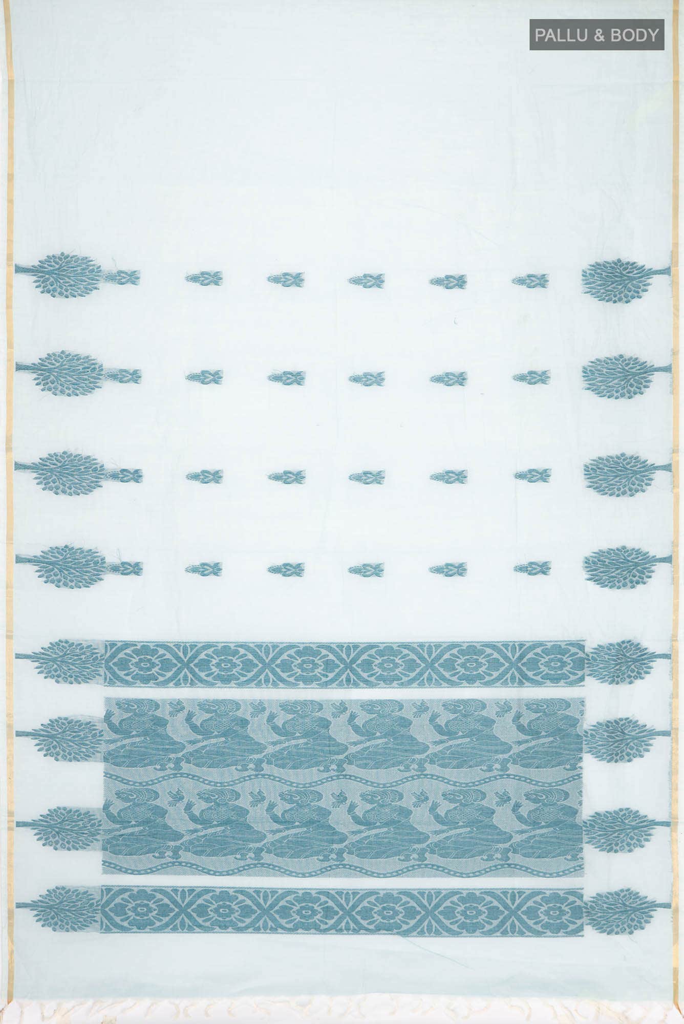 Blue Kanchi Cotton Saree