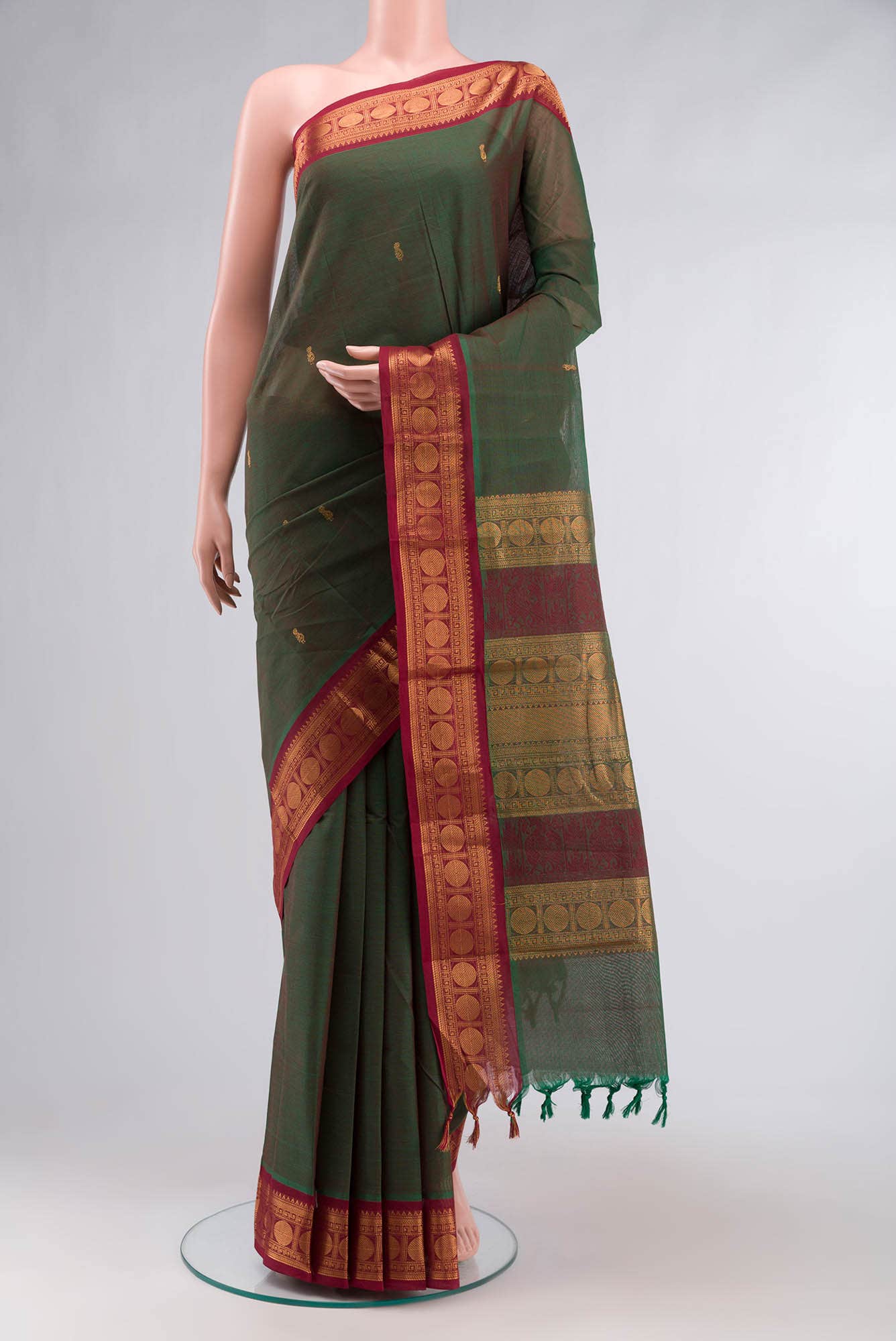 Green Kanchi Cotton Saree