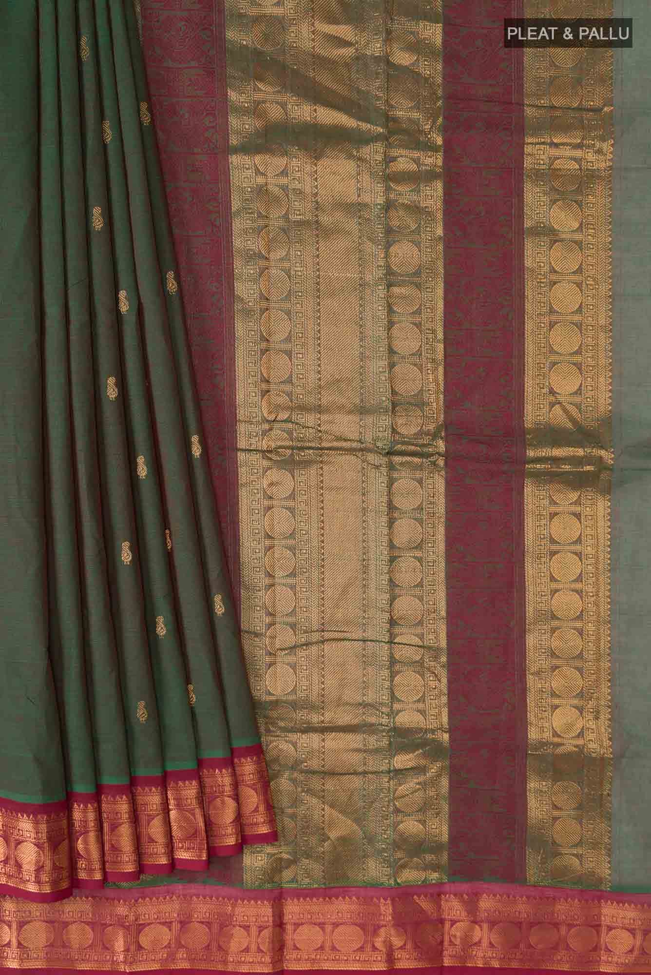 Green Kanchi Cotton Saree