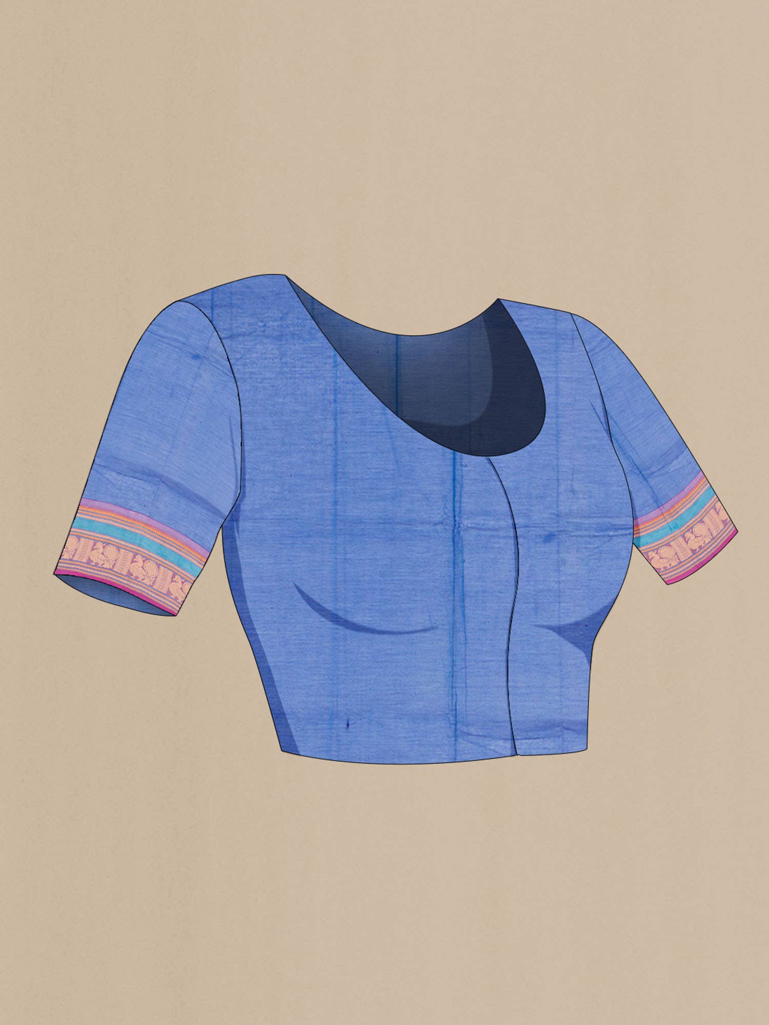 Blue Kanchi Cotton Saree