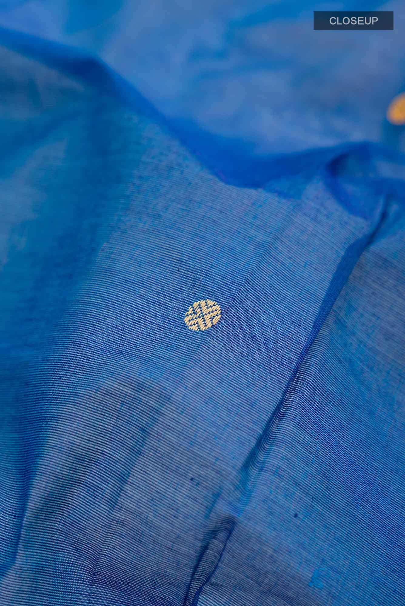 Blue Kanchi Cotton Saree